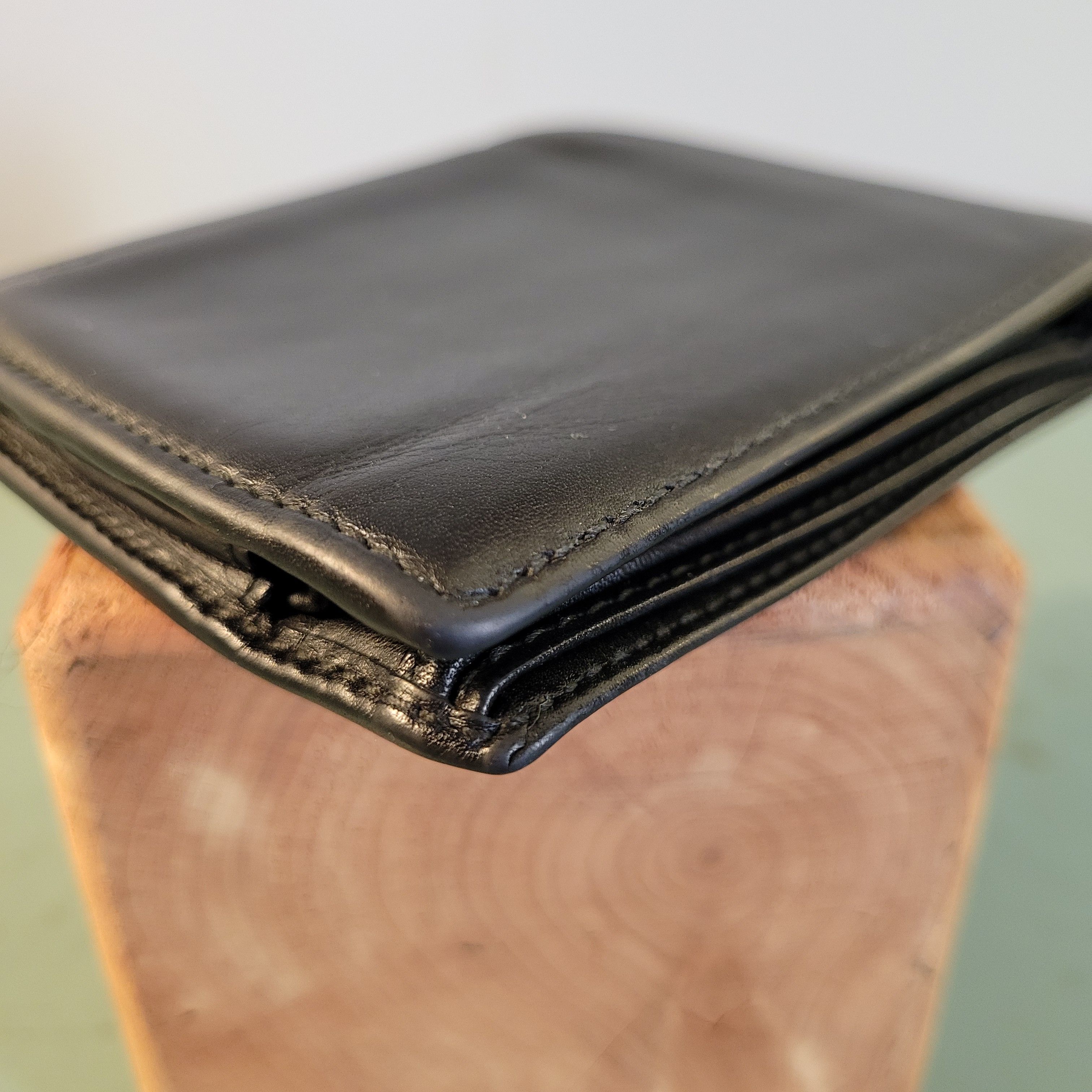Gucci Bifold Black Leather Wallet Sherry Line Stripe and D-Ring Size ONE SIZE - 5 Thumbnail
