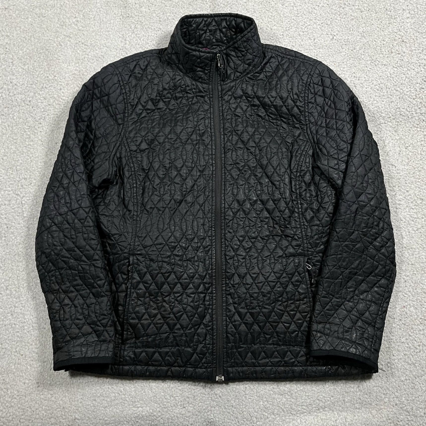 Lands' End Lands' End Jacket Womens L Primaloft Diamond Quilted Insulated Full Zip Packable Black Size L / US 10 / IT 46 - 7 Thumbnail