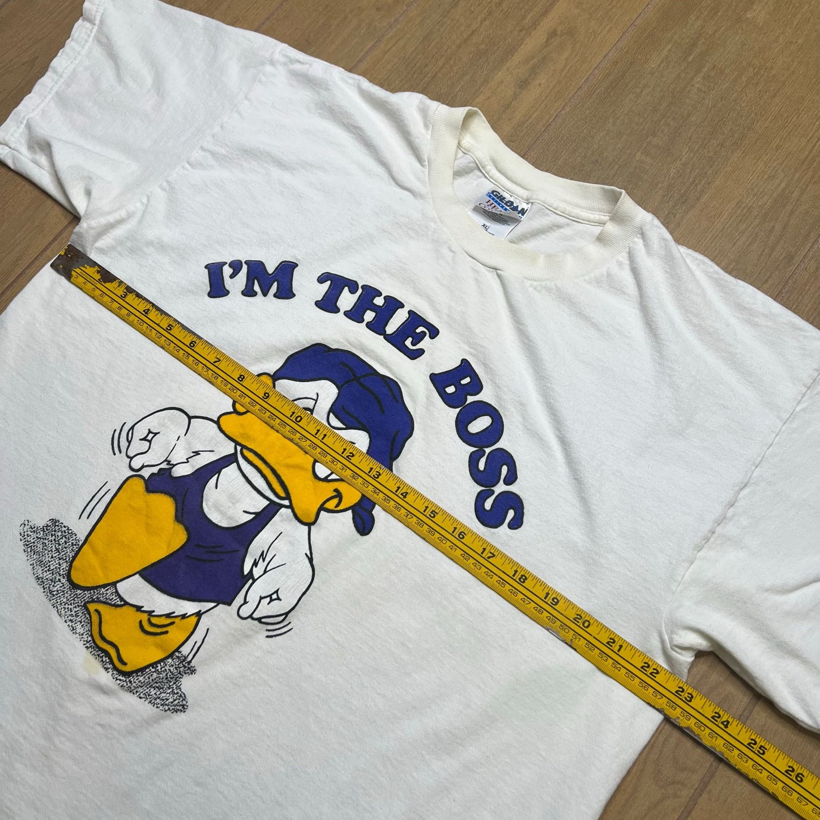 Hanes Vintage 90s Duck Im The Boss T-shirt Sz XL Y2K Size US XL / EU 56 / 4 - 5 Thumbnail