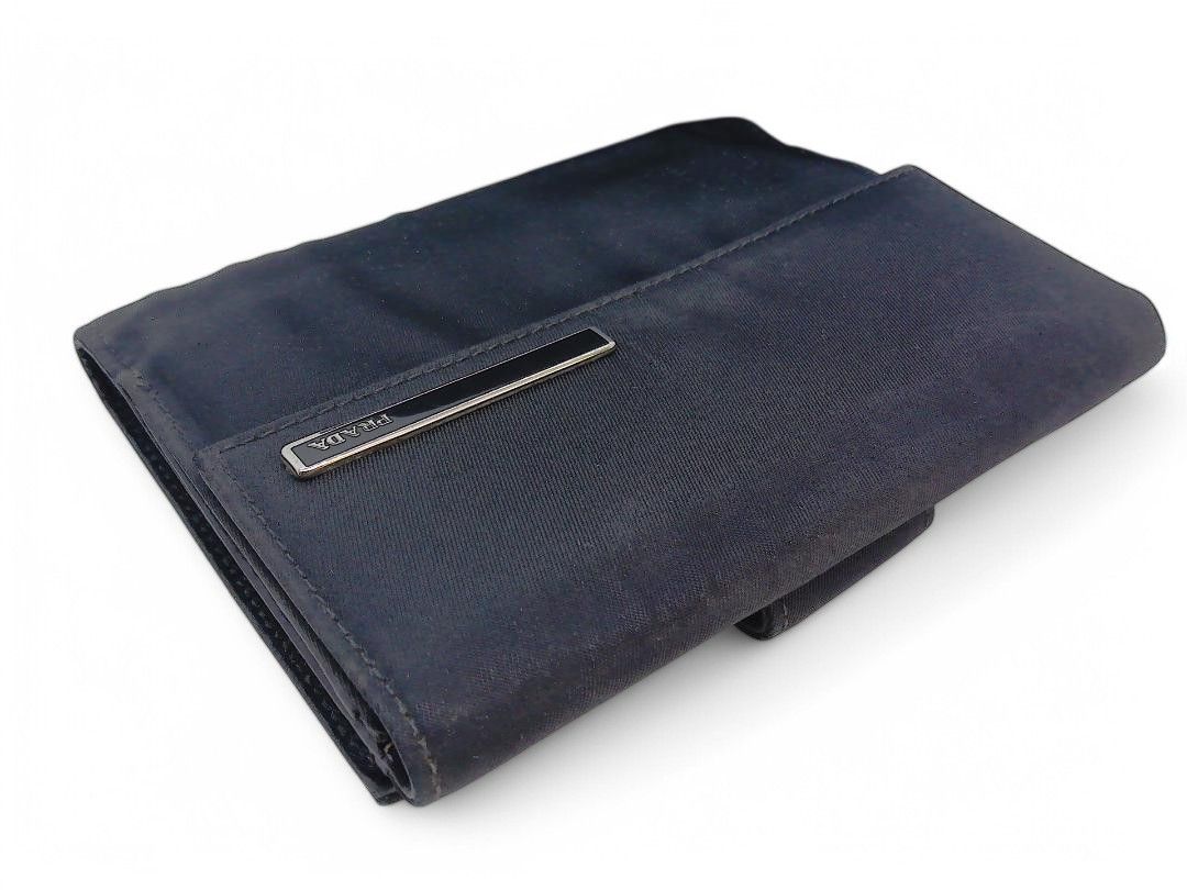 Prada Prada - Black Wallet Bifold Square Logo Canvas Size ONE SIZE - 5 Thumbnail