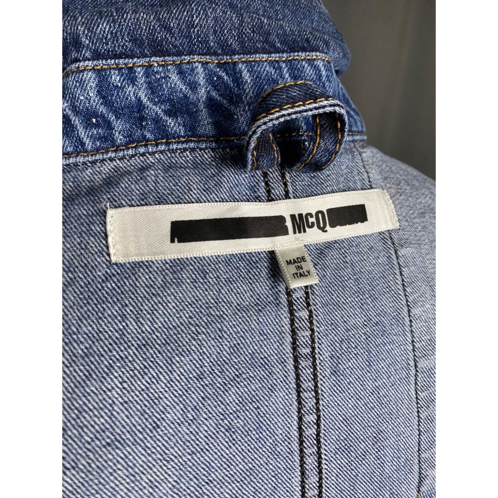 Alexander McQueen Alexander McQueen Patchwork Denim Men's Blue Biker Jeans Jac Size US S / EU 44-46 / 1 - 9 Thumbnail