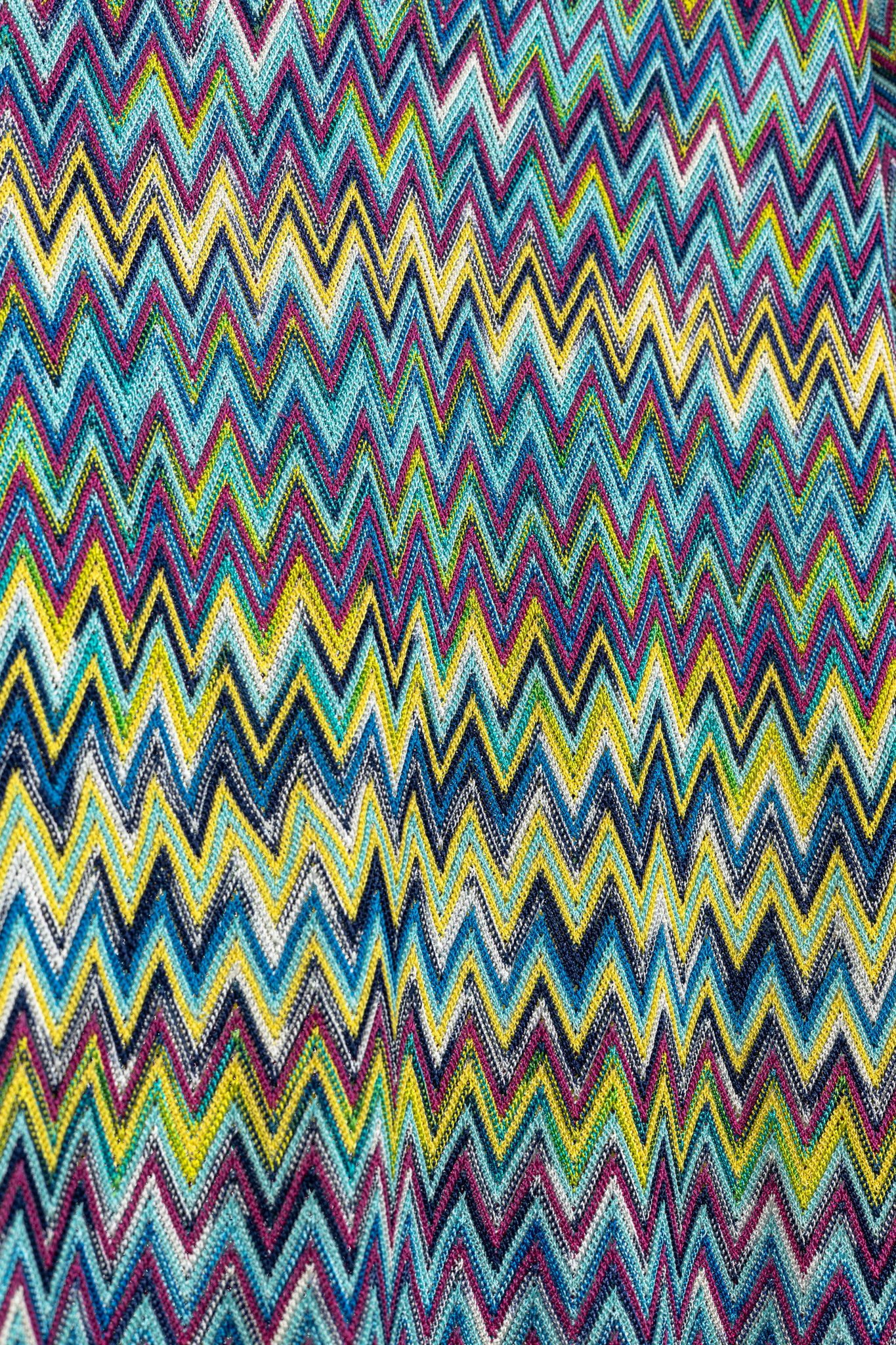 Missoni Missoni 90's Vintage Blue Chevron Knit 3/4 Sleeve Top Size M / US 6-8 / IT 42-44 - 7 Thumbnail