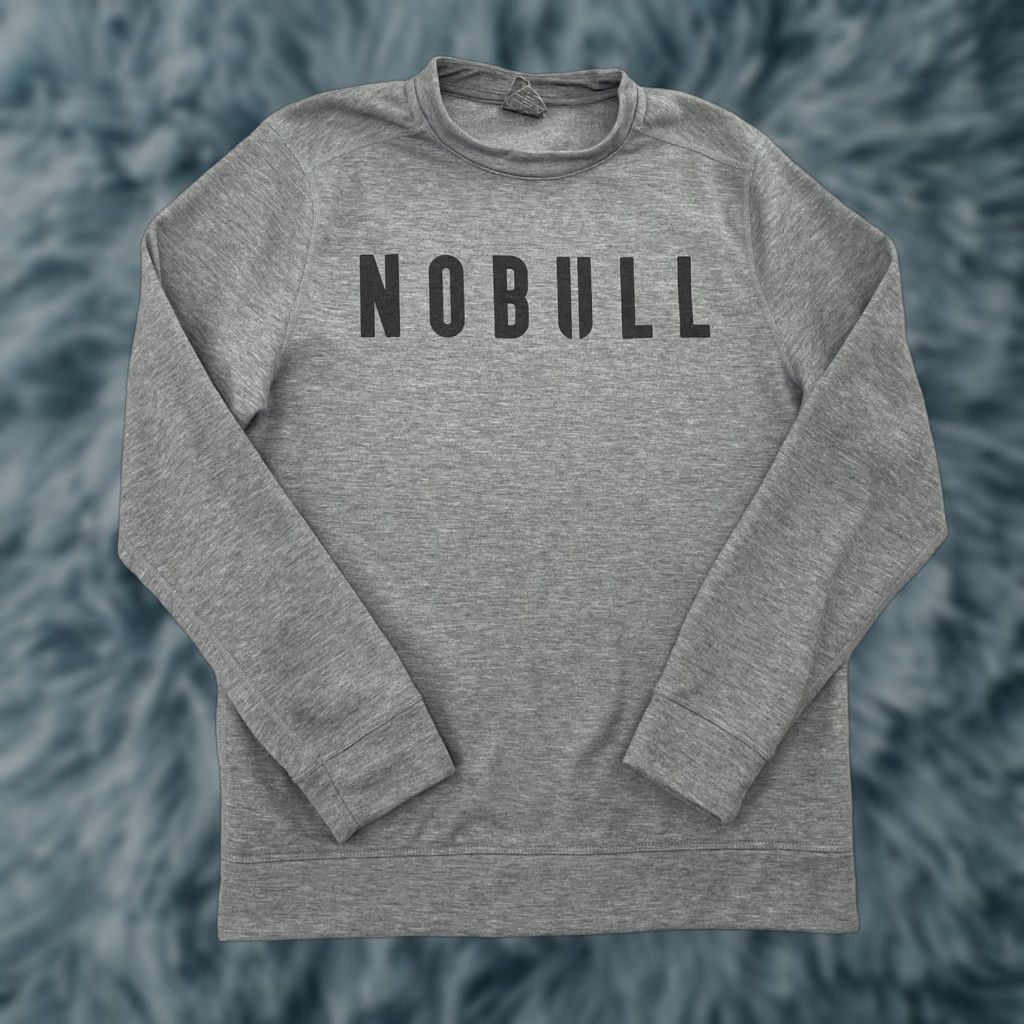 Vintage NOBULL Sweatshirt Logo Adult Medium Gray Pullover Crewneck Long Sleeve Mens M Size US M / EU 48-50 / 2 - 1 Thumbnail