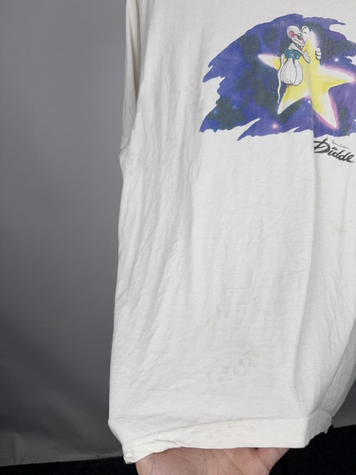 Vintage Vintage 90s Retro Diddl Mouse Star Graphic Tee White Y2K L Size US L / EU 52-54 / 3 - 10 Thumbnail