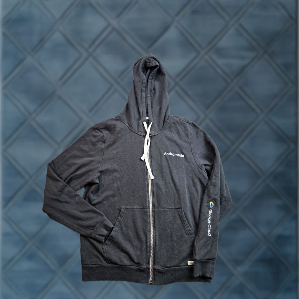 Marine Layer Marine Layer Hoodie Mens Medium Gray Long Sleeve Full Zip Logo Embroidered All Seasons Cotton Blend Vintage: No Size US M / EU 48-50 / 2 - 1 Thumbnail