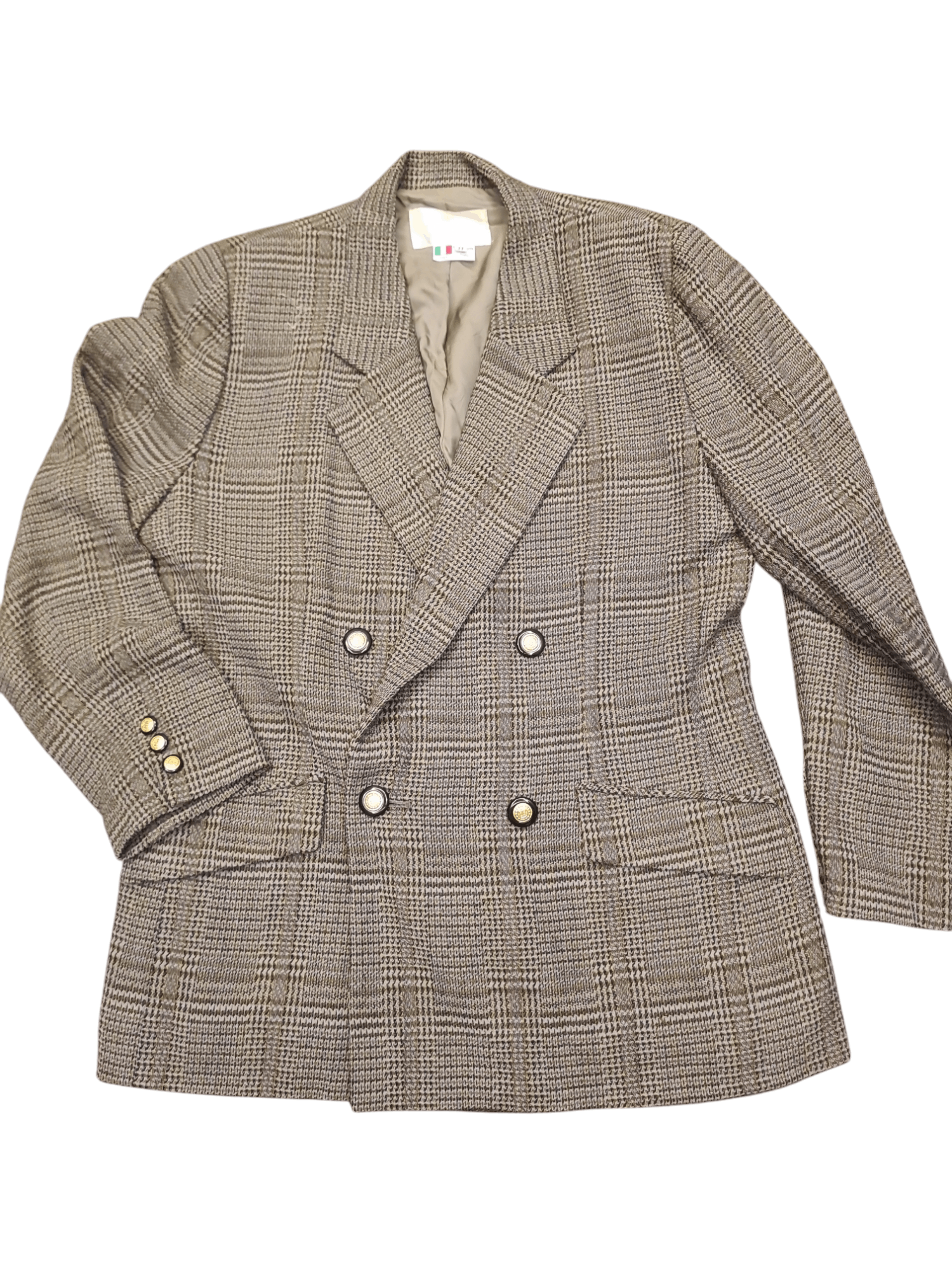 Vintage balanciaga houndstooth wool blazer