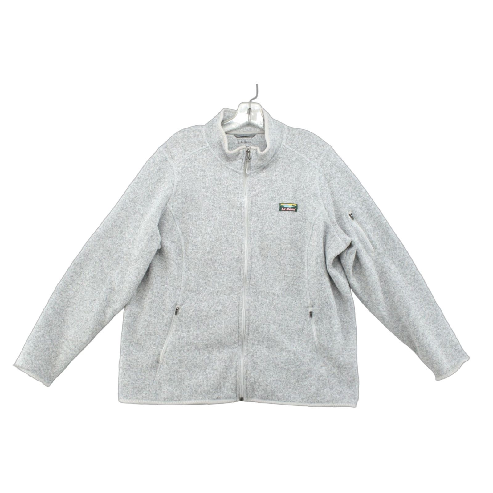 Vintage L.L. Bean Fleece Sweater Jacket Men's XXL Gray Full Zip Hiking Long Sleeve Regular Fit Size US XXL / EU 58 / 5 - 1 Thumbnail