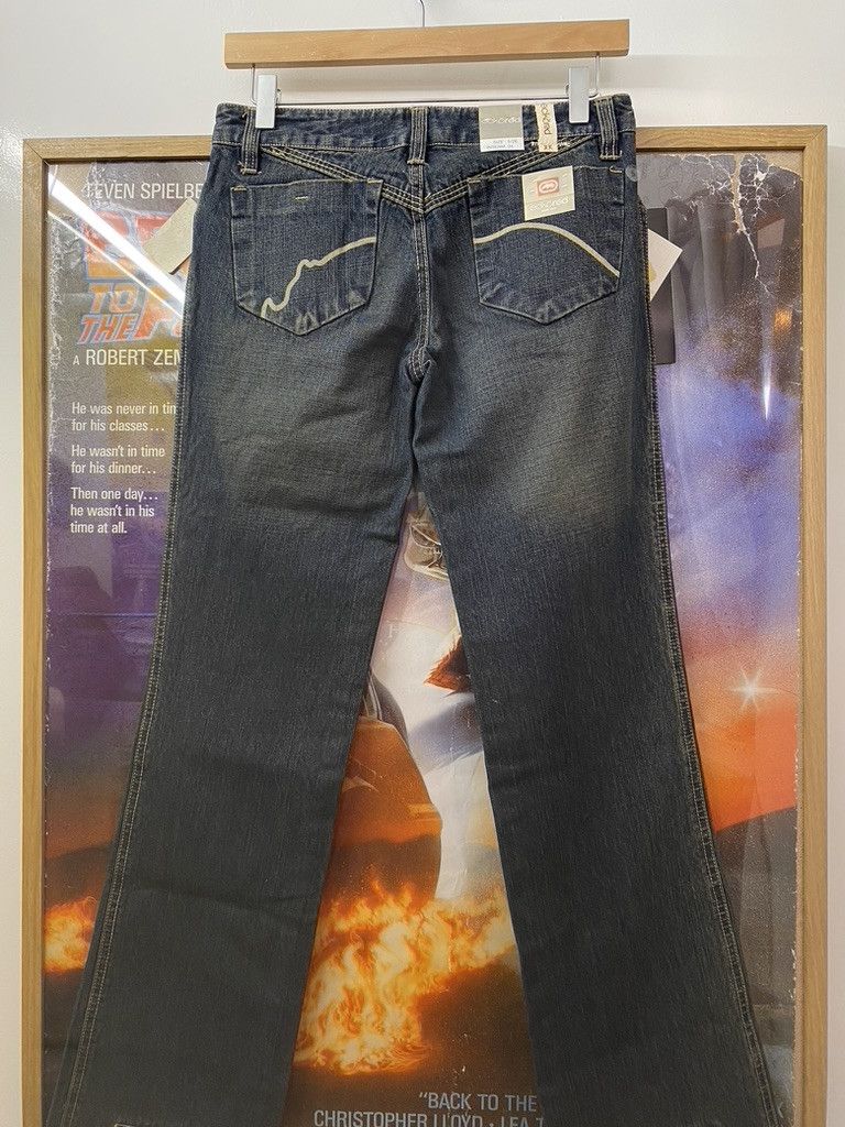 Ecko Unltd. FW2005 Ecko Red Full Length Printed Denim Jeans Size 27" / US 4 / IT 40 - 2 Thumbnail