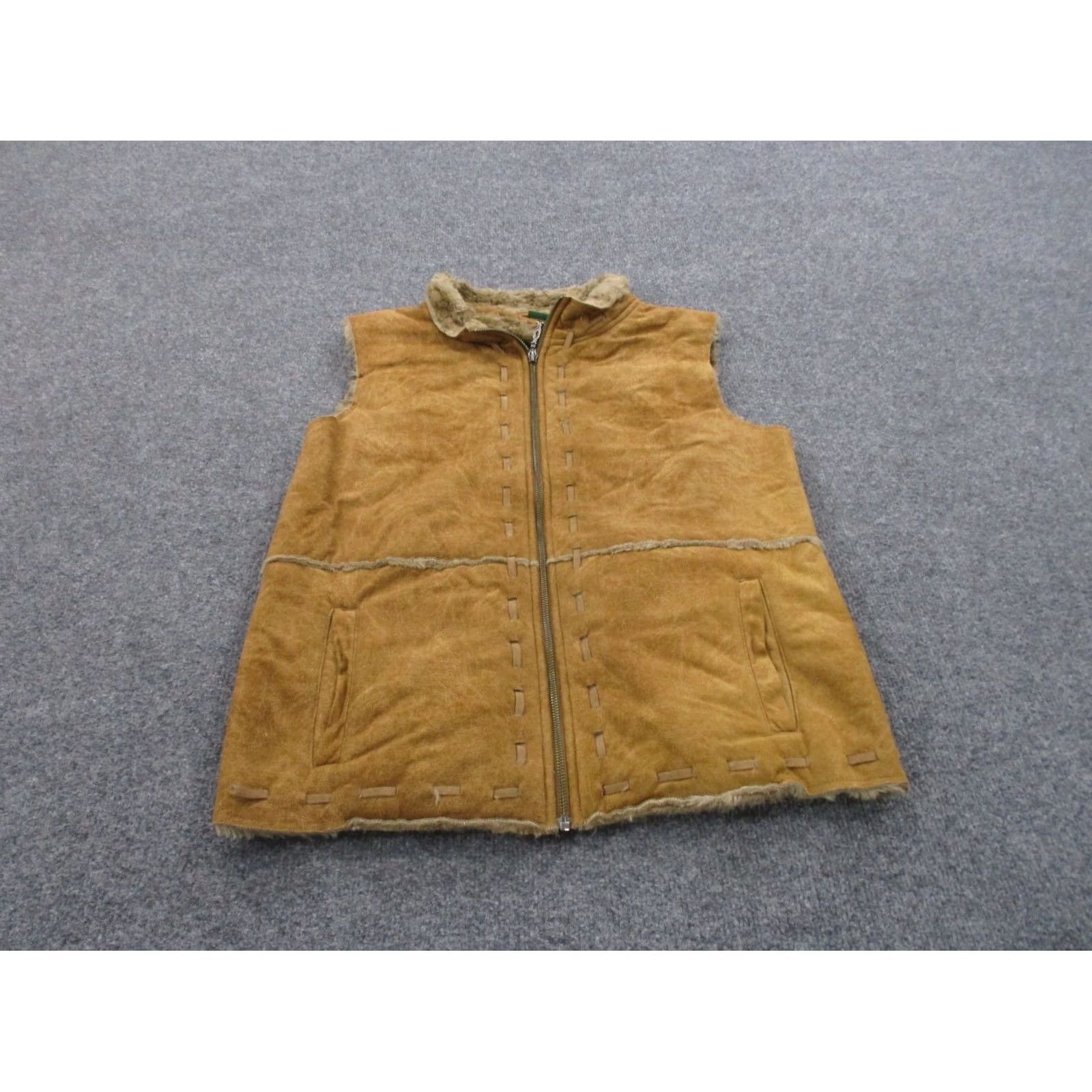 Vintage Cabela's Vest Jacket Women M Suede Fleece Lined Outdoors Hiking Equestrian Preppy Hoodie? Size M / US 6-8 / IT 42-44 - 2 Thumbnail