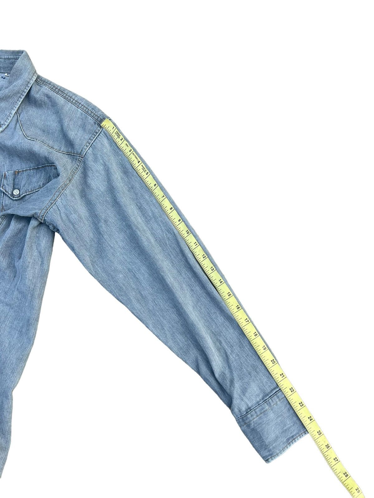 Vintage Vintage 90s Wrangler Blue Bell Grey Denim Western Shirt Size US M / EU 48-50 / 2 - 4 Thumbnail