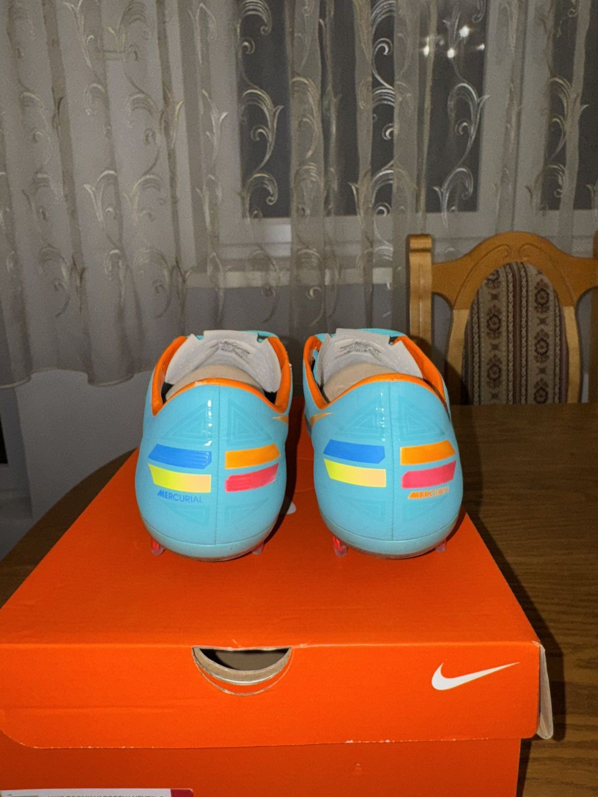 Nike Nike Mercurial VIII Blue Laser Orange Size US 10.5 / EU 43-44 - 4 Thumbnail
