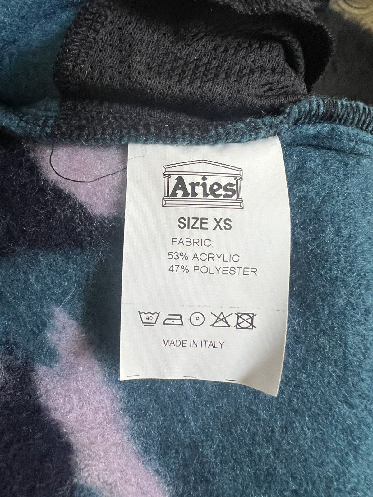 Aries Aries Oversized Jacquard Fleece Hoodie UNISEX Size US XS / EU 42 / 0 - 6 Thumbnail