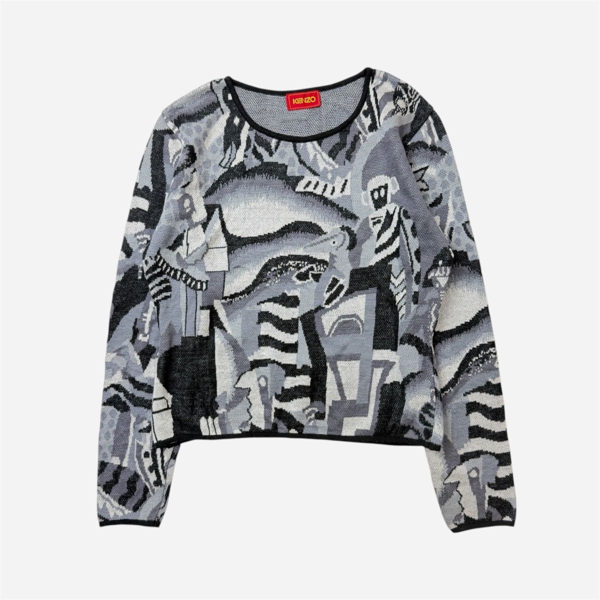 Kenzo Vintage 80’s Kenzo jungle Artistic knitwear Size S / US 4 / IT 40 - 1 Thumbnail