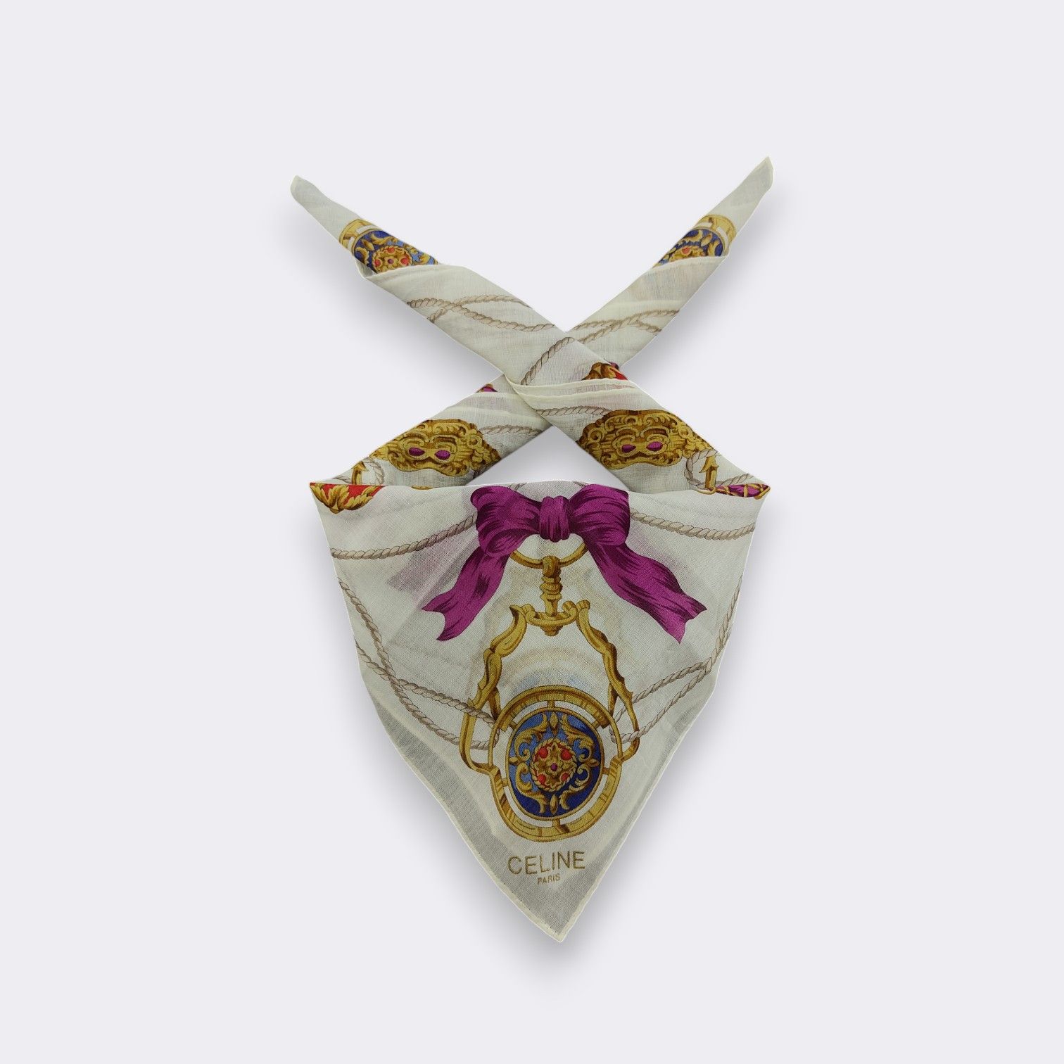 Celine × Vintage Vintage Celine Handkerchief Neckerchief Bandana H097B Size ONE SIZE - 1 Thumbnail
