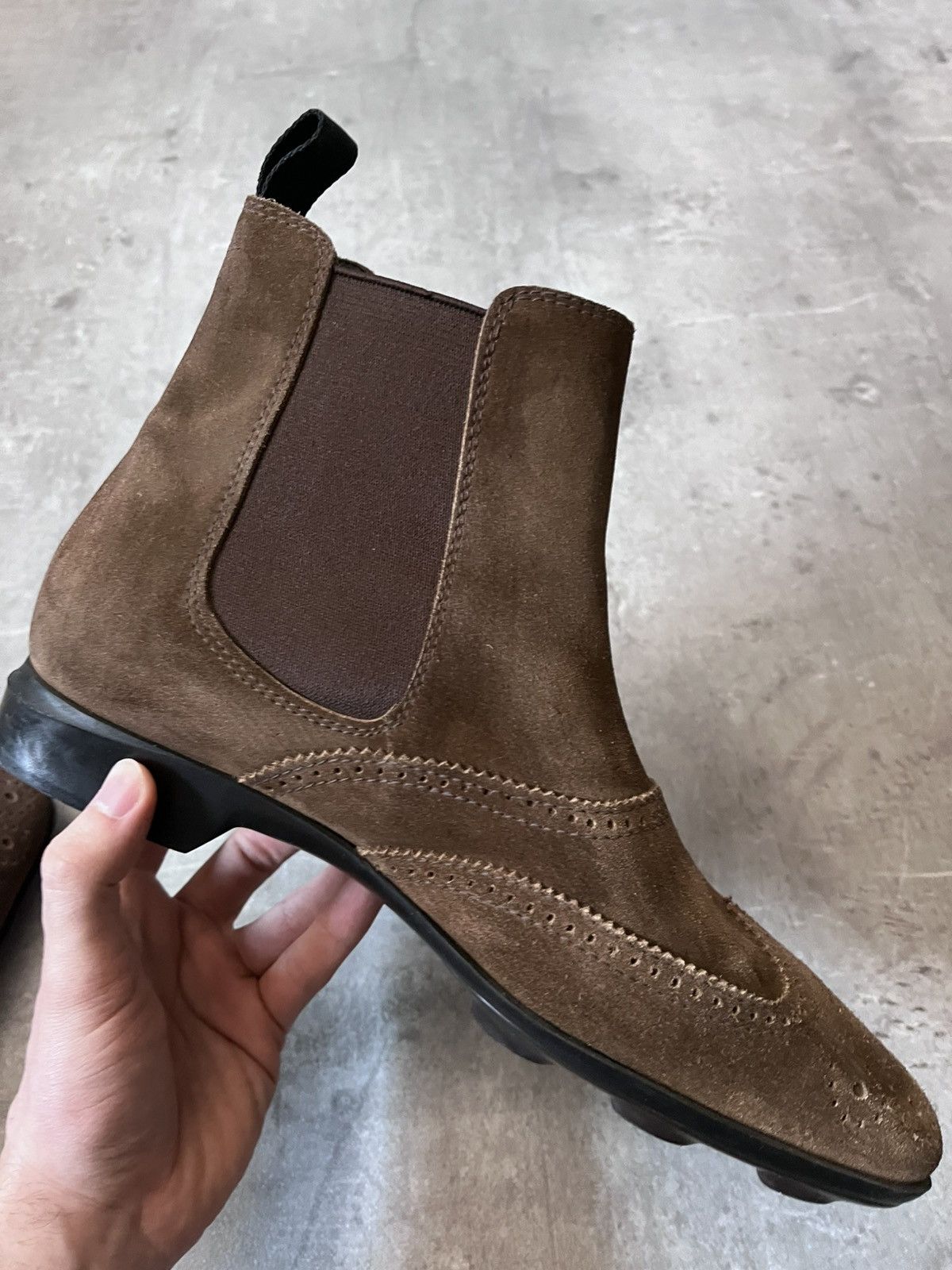 Miu Miu Miu Miu vintage chelsea boots 90s brown suede Size US 9 / EU 42 - 11 Thumbnail