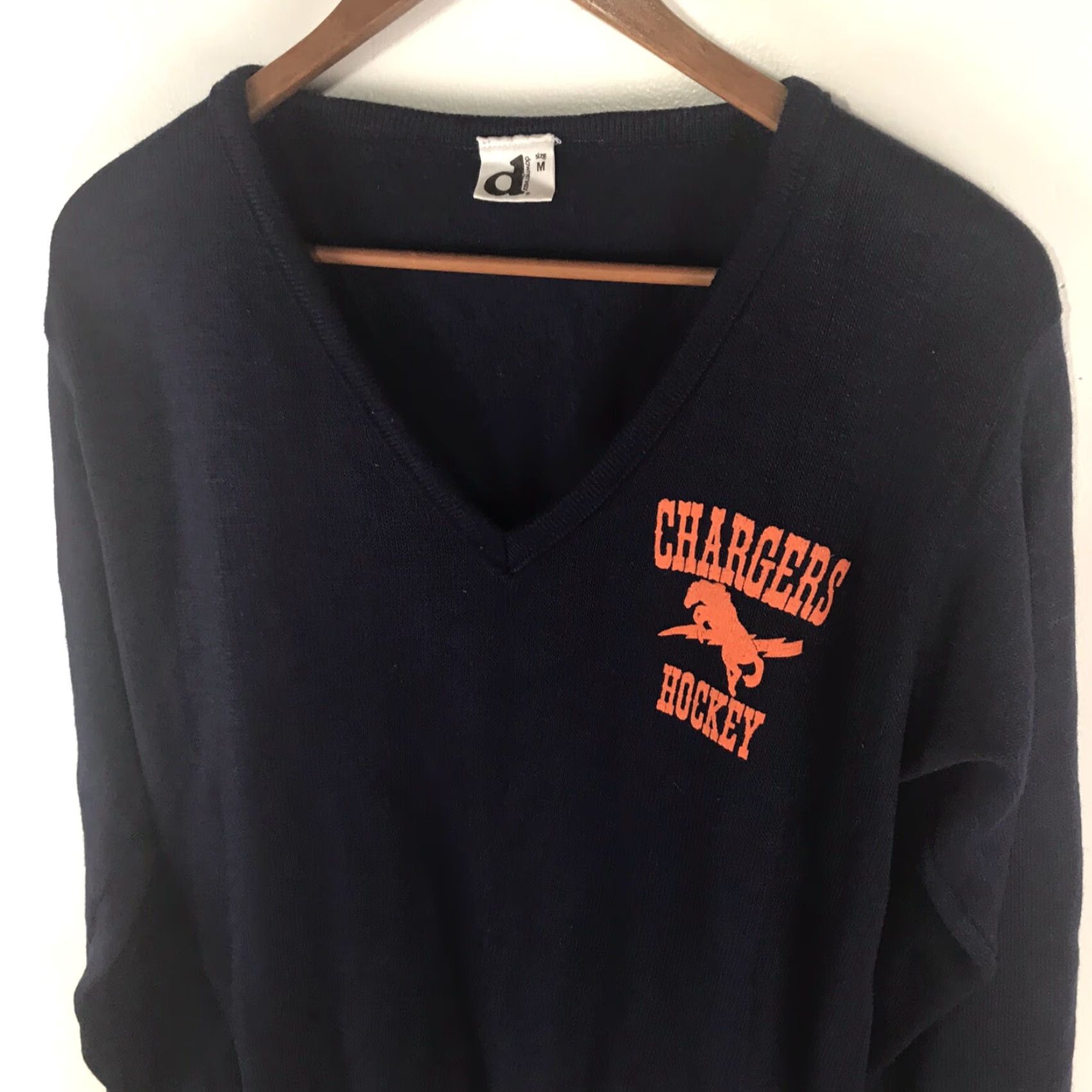 Vintage VINTAGE Downerwear Navy Chargers Hockey Sweater Mens Size M Pullover Knit Christmas Winter Football Fans Size US M / EU 48-50 / 2 - 2 Thumbnail