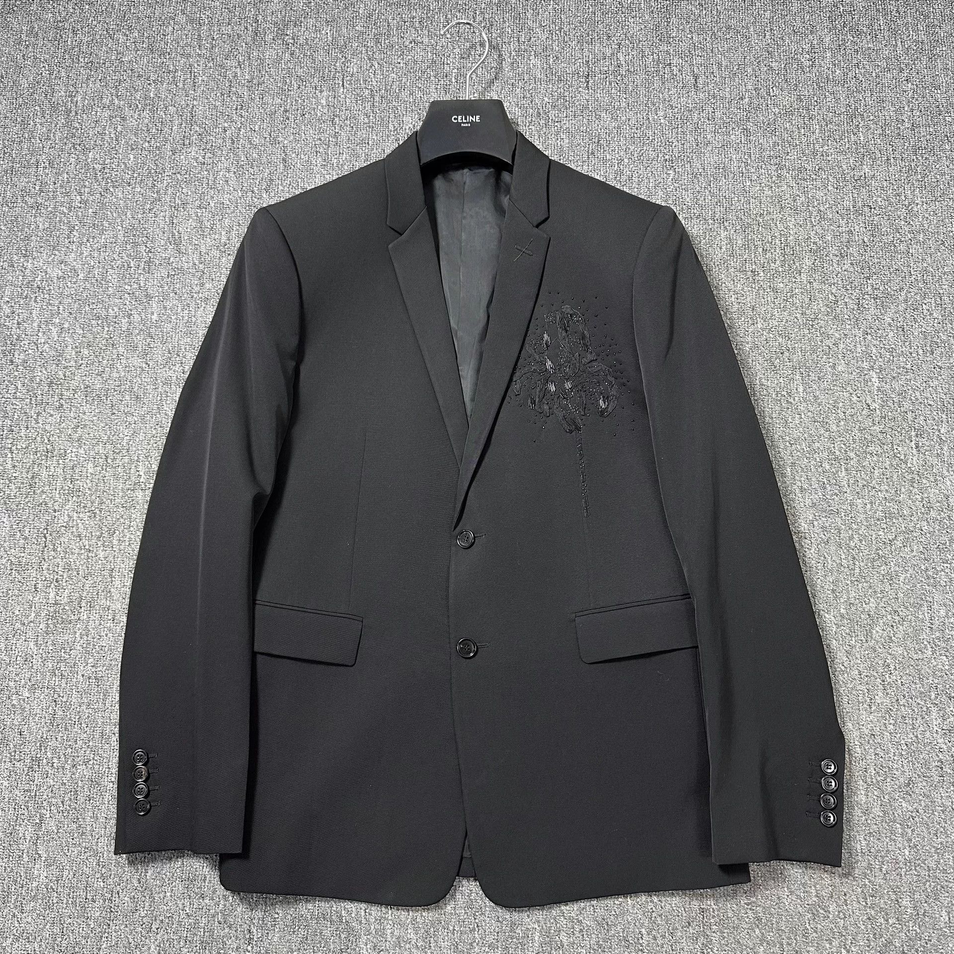 Dior Dior Homme 18ss Beaded Blazer 50 Black Carpet kva Size 50S - 1 Thumbnail
