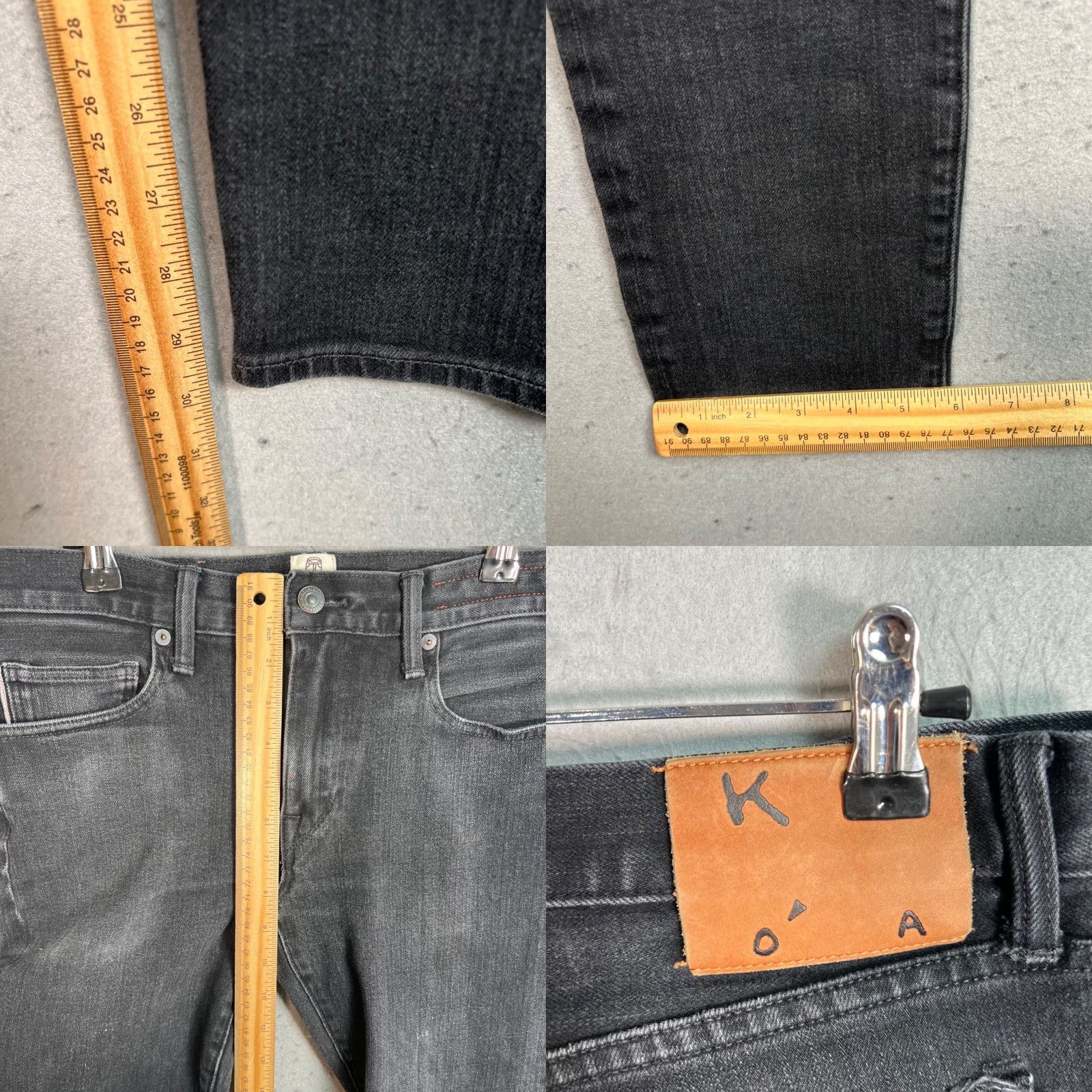 KATO Kato By Hiroshi Kato Mens Jeans 30 Black Denim Slim Fit 4 Way Cotton Blend 30 Inseam Skinny (Adult Mens) Size US 30 / EU 46 - 8 Thumbnail