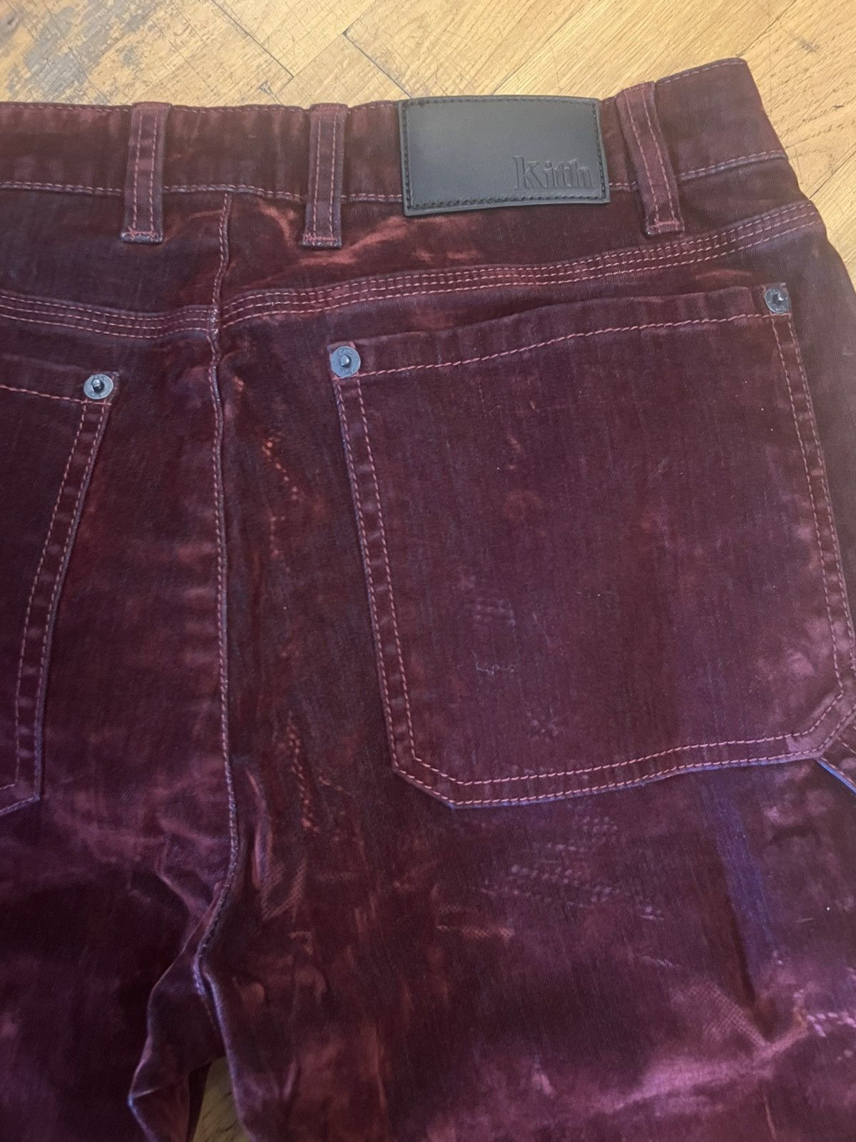 Kith Kith colden velour velvet red carpenter pants jeans 30 Size US 30 / EU 46 - 5 Thumbnail