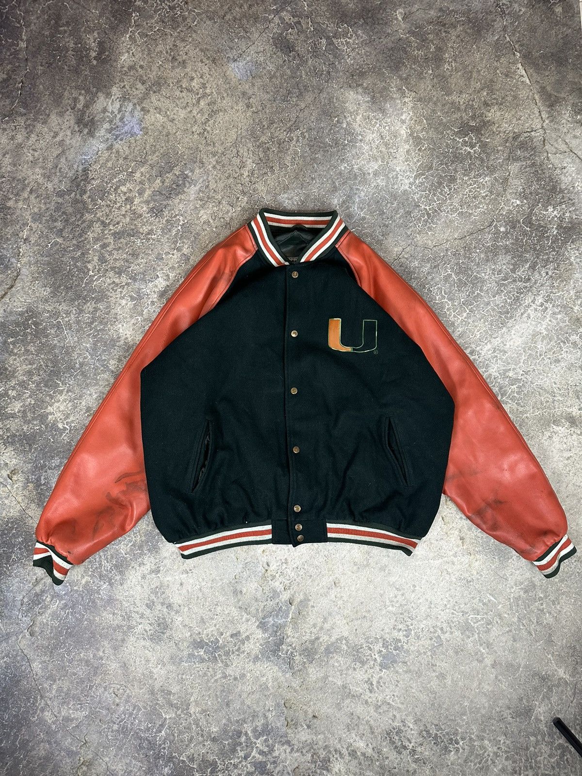 Vintage Vintage Miami U Varsity Jacket Size US XL / EU 56 / 4 - 1 Thumbnail