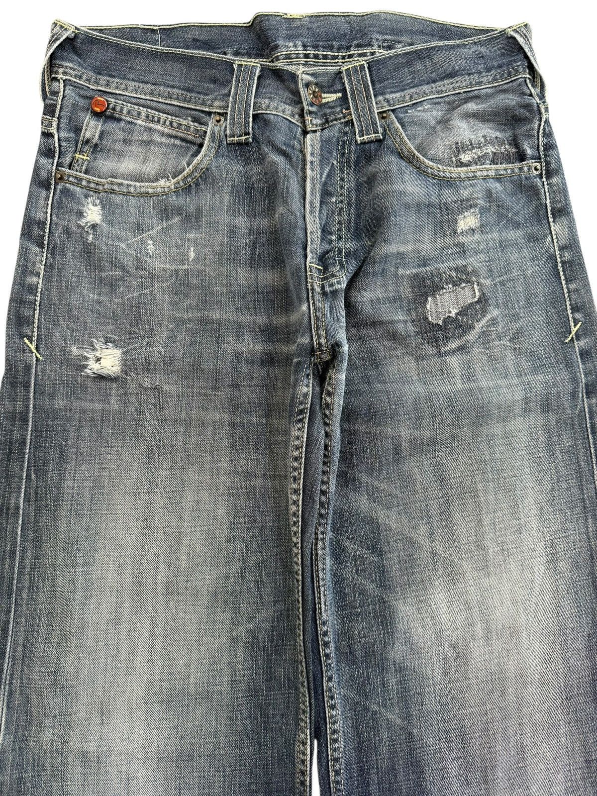 Evisu × Puma Evisu X Puma Buckle Back Faded Wash Denim Size US 33 - 3 Thumbnail