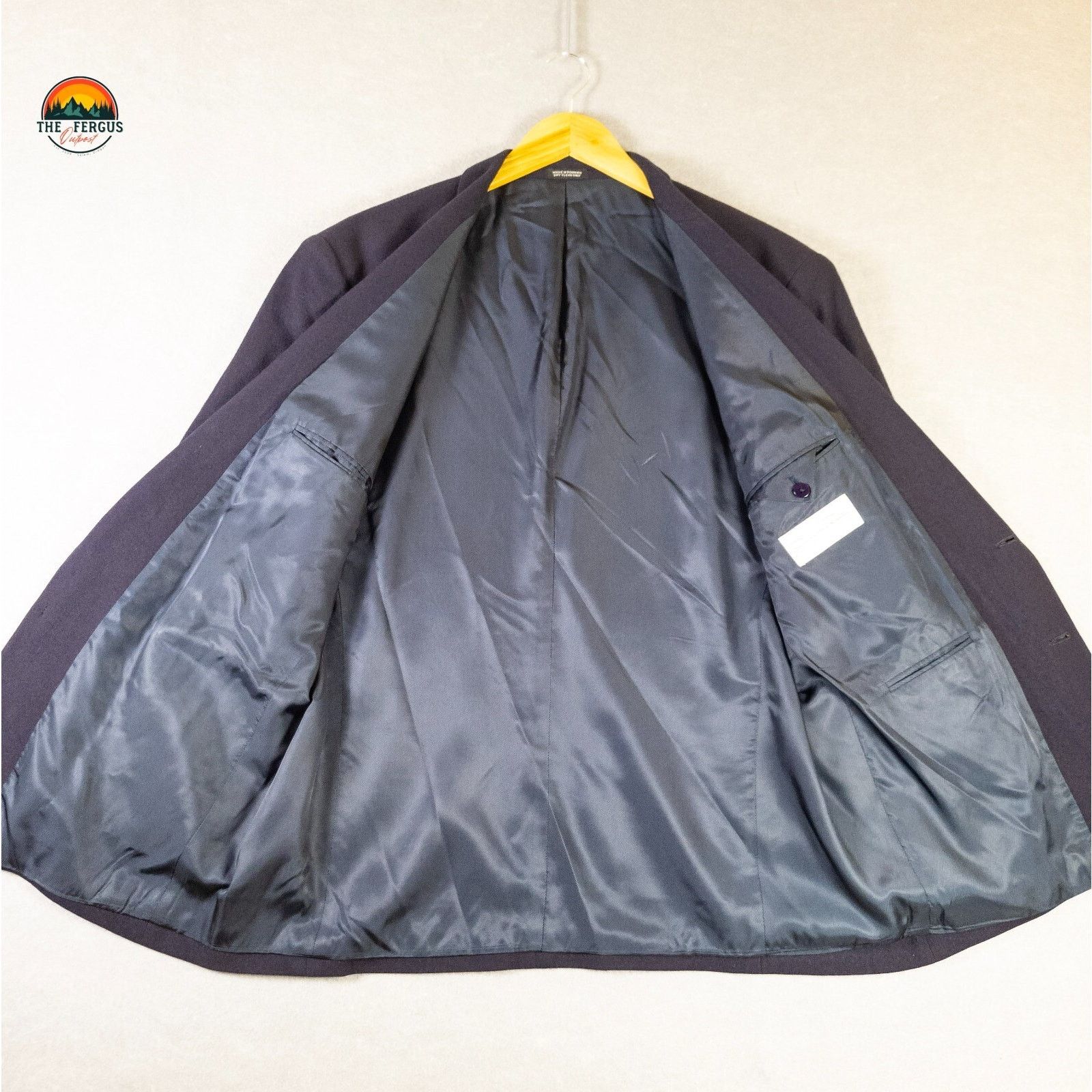 Oscar De La Renta Oscar De La Renta Suit Jacket Blazer Blue Men's Size 44R Size 44R - 3 Thumbnail