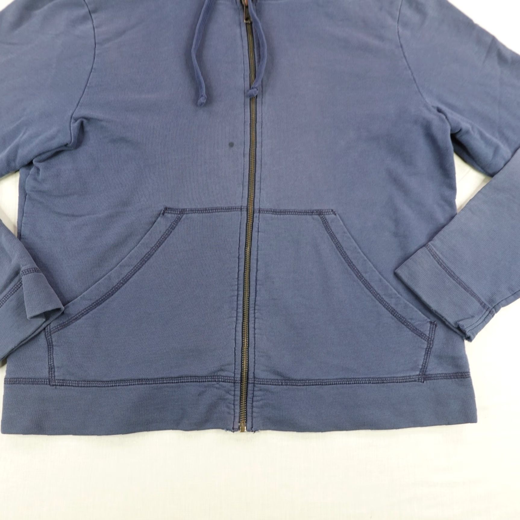 Vintage VINTAGE American Giant Hoodie Womens Large Blue Full Zip Up Sweatshirt Jacket Regular Fit Pockets Logo 90s USA Theme Mens Womens? Size L / US 10 / IT 46 - 4 Thumbnail
