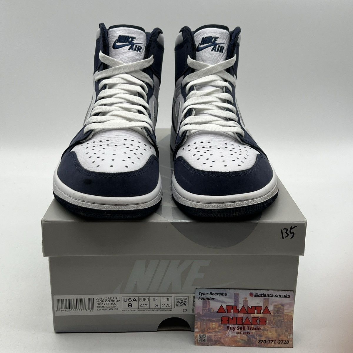 Nike Air Jordan 1 high Midnight navy Size US 9 / EU 42 - 2 Thumbnail