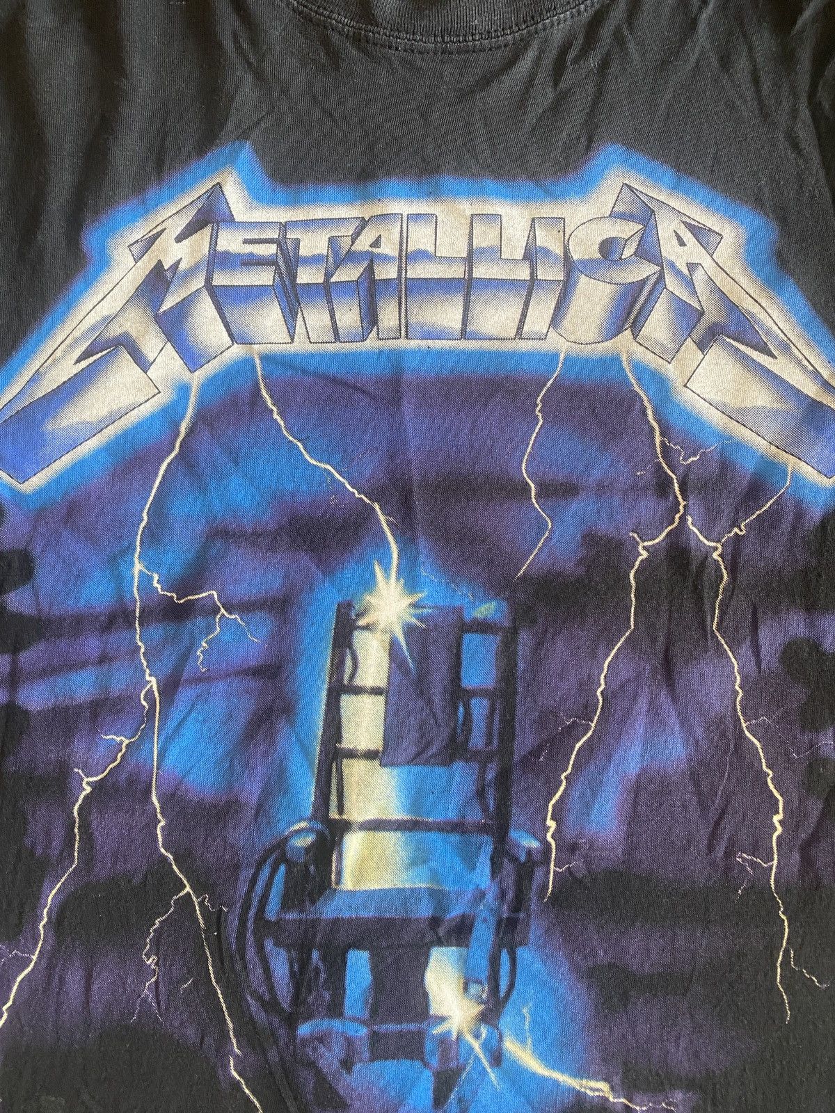 Band Tees Vintage Metallica big logo band lightning bootleg 00s tee Size US L / EU 52-54 / 3 - 4 Thumbnail