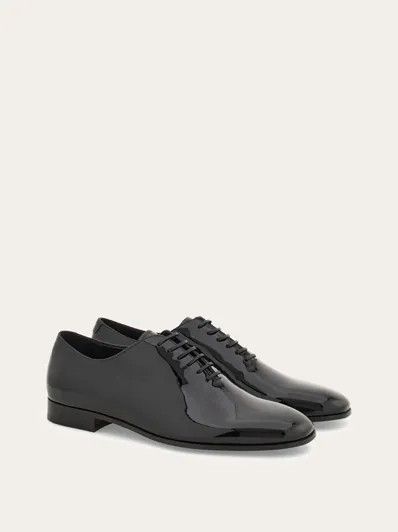 Salvatore Ferragamo os11x0126 Denzel Patent Leather Oxford Shoes in Black Size US 12 / EU 45 - 2 Thumbnail