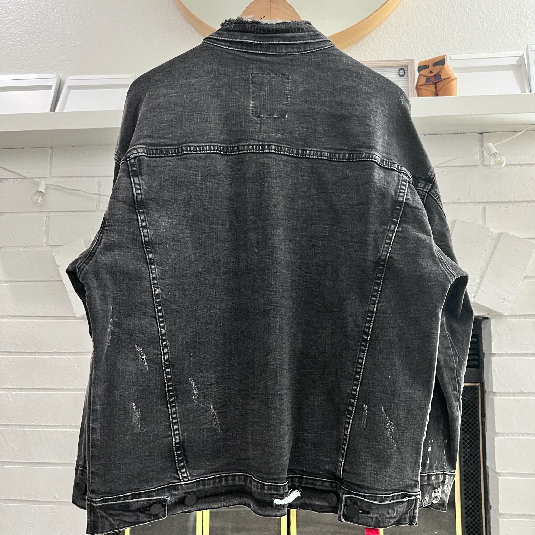 Profound Aesthetic Profound Aesthetic Distressed Tattooed Style Denim Jacket Size US L / EU 52-54 / 3 - 6 Thumbnail