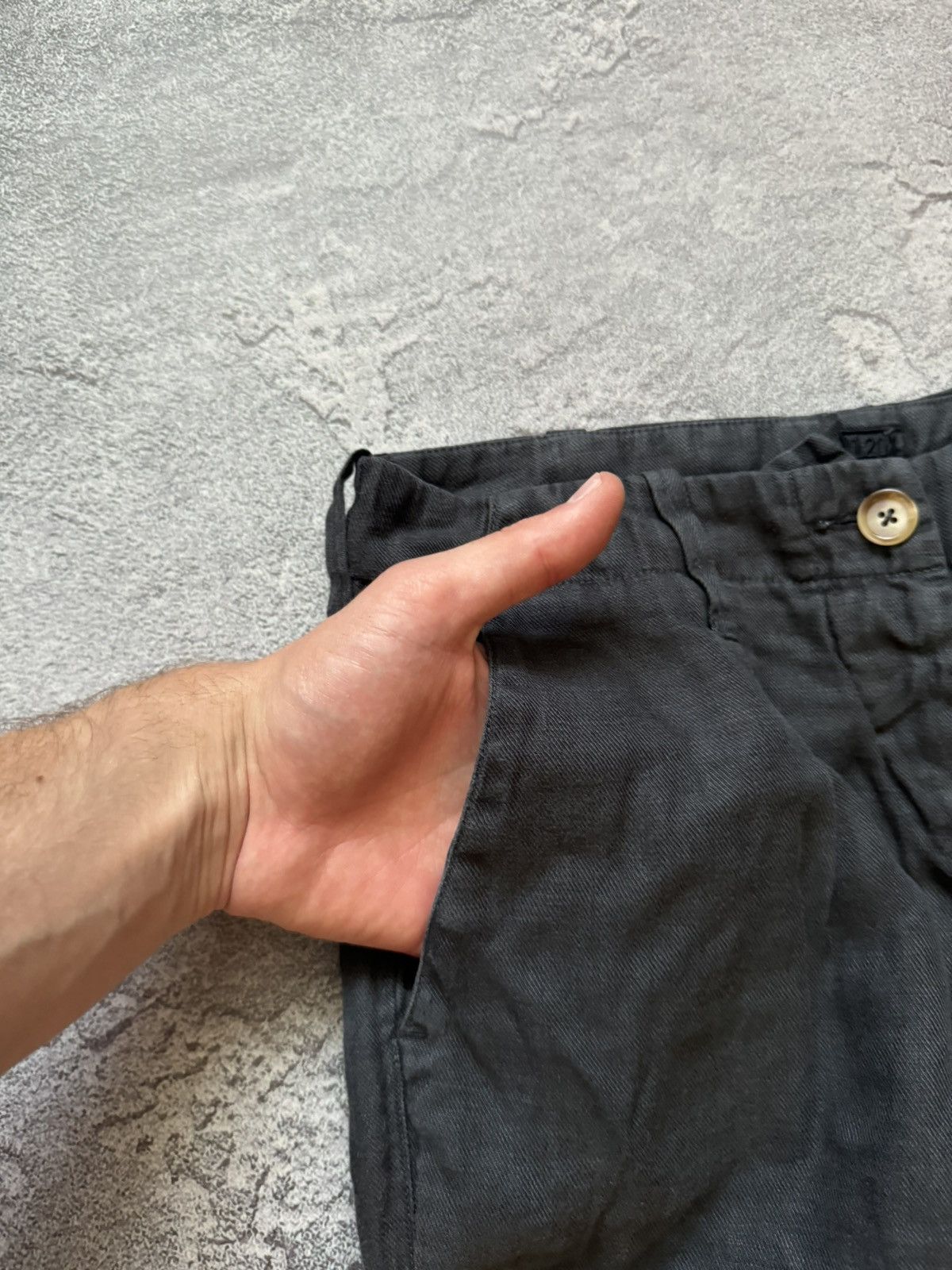 120% Lino × Designer 120% Lino S Wmns dark gray pant trouser chino Size 25" / US 0 / IT 36 - 9 Thumbnail