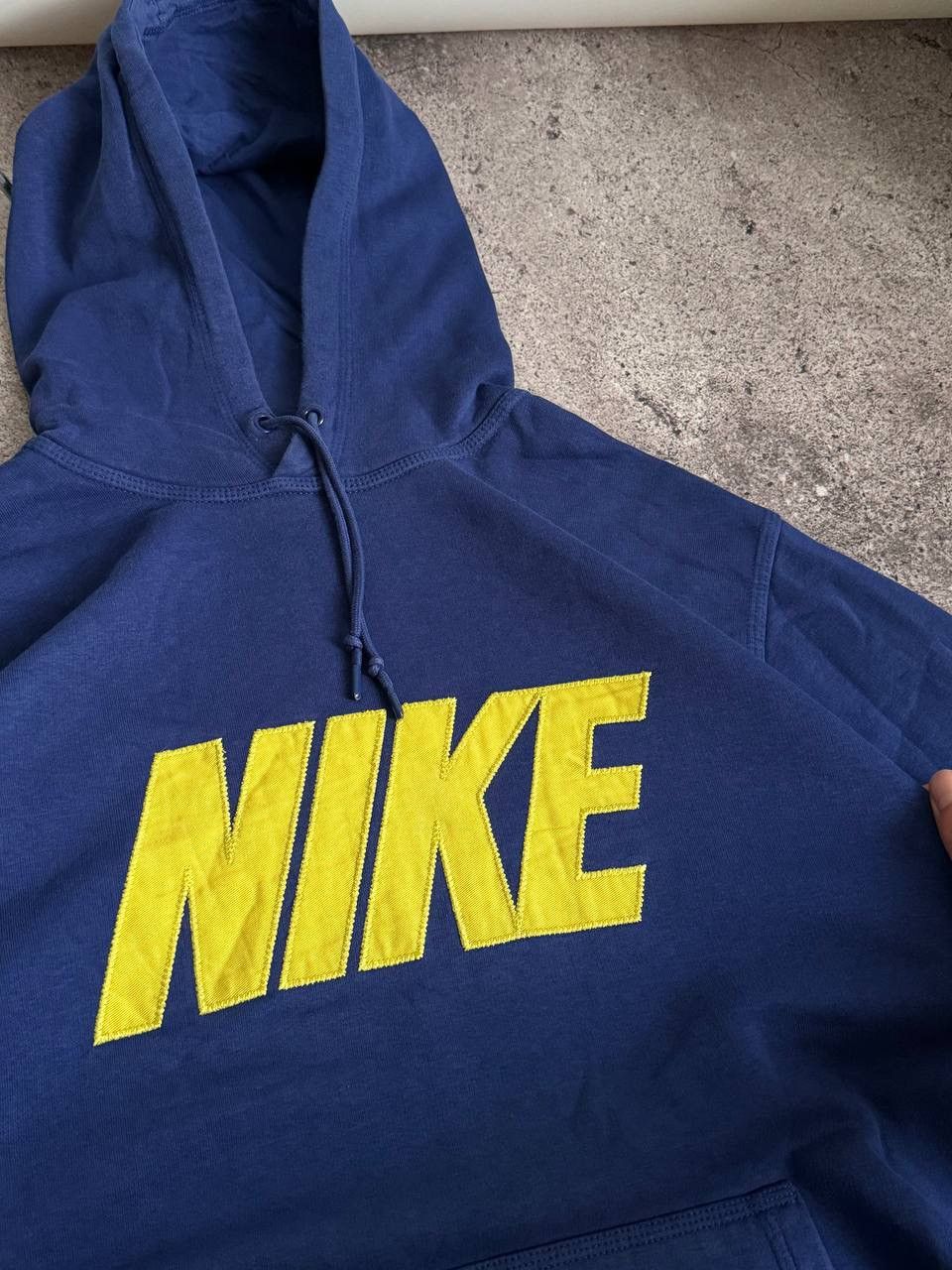 Nike Vintage Nike Y2K swoosh oversized blue hoodie Size US XL / EU 56 / 4 - 11 Thumbnail