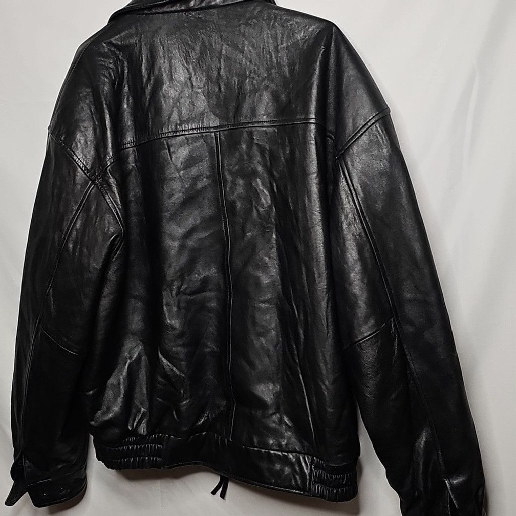 The Unbranded Brand J. Park Collection Black Geniune 100% Lamb Leather Jacket L Size US L / EU 52-54 / 3 - 6 Thumbnail