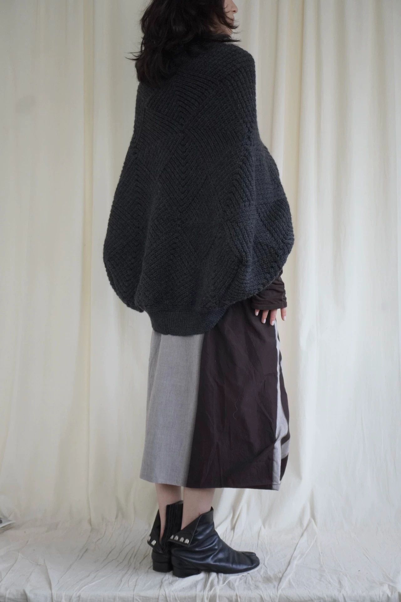 Junya Watanabe Junya Watanabe 2000s Batwing Cape Wool Cardigan Size ONE SIZE - 9 Thumbnail