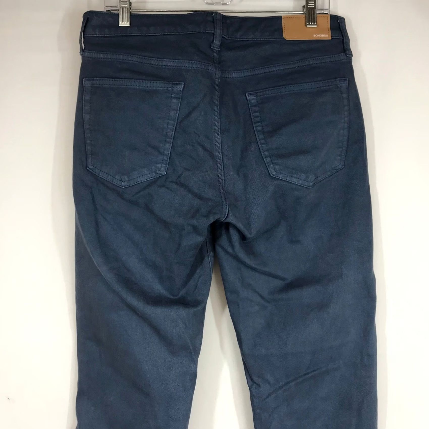 Bonobos Bonobos Slim Fit Chino Pants Slate Blue Gray 31x34 Cotton Stretch Twill 5-Pocket Manuf Egypt Buttons Zip Womens Pants Size 24" / US 00 / IT 34 - 5 Thumbnail