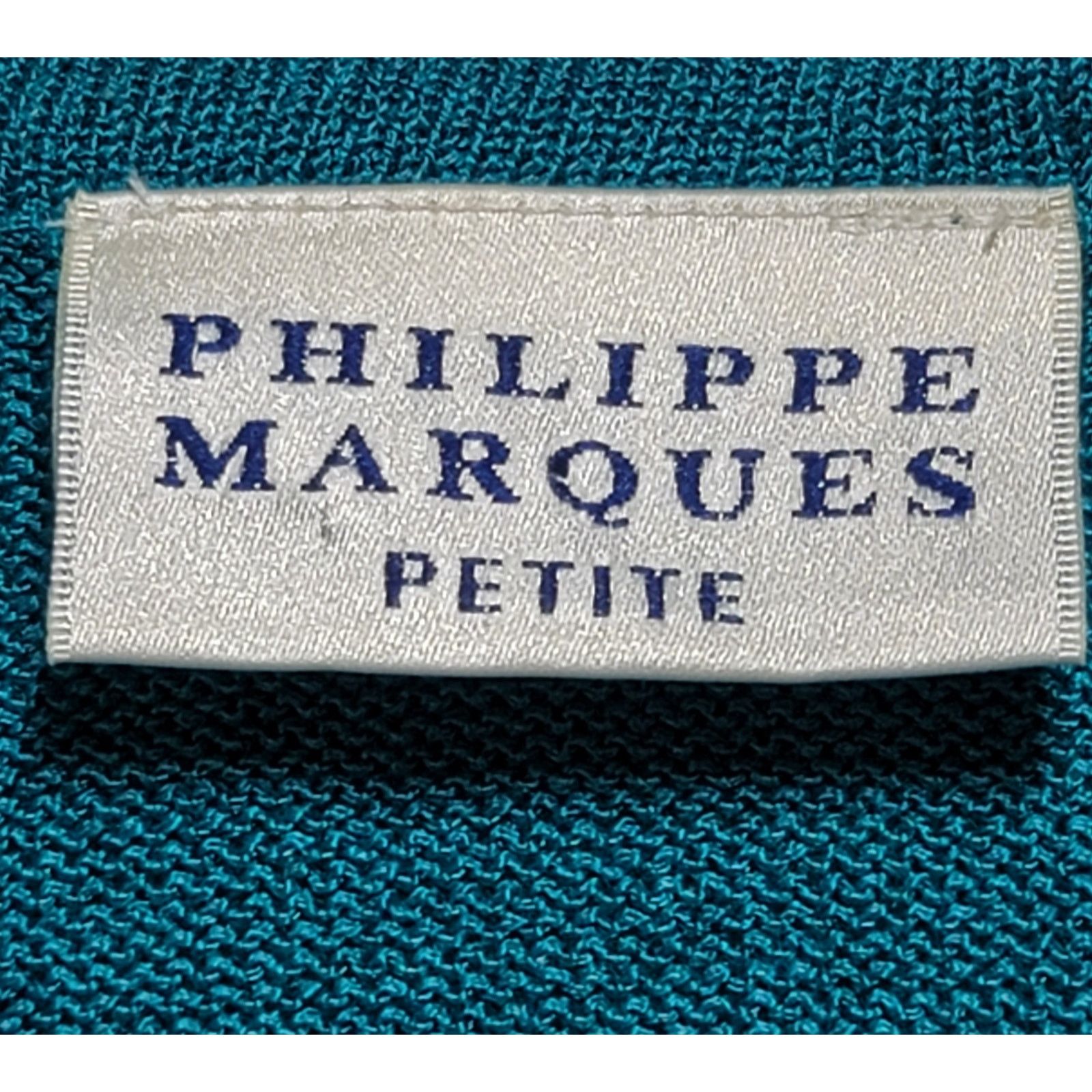 Other Philippe Marques Teal Blue Green Tight Knit Top 16P Size XXL / US 16-18 / IT 52-54 - 3 Thumbnail