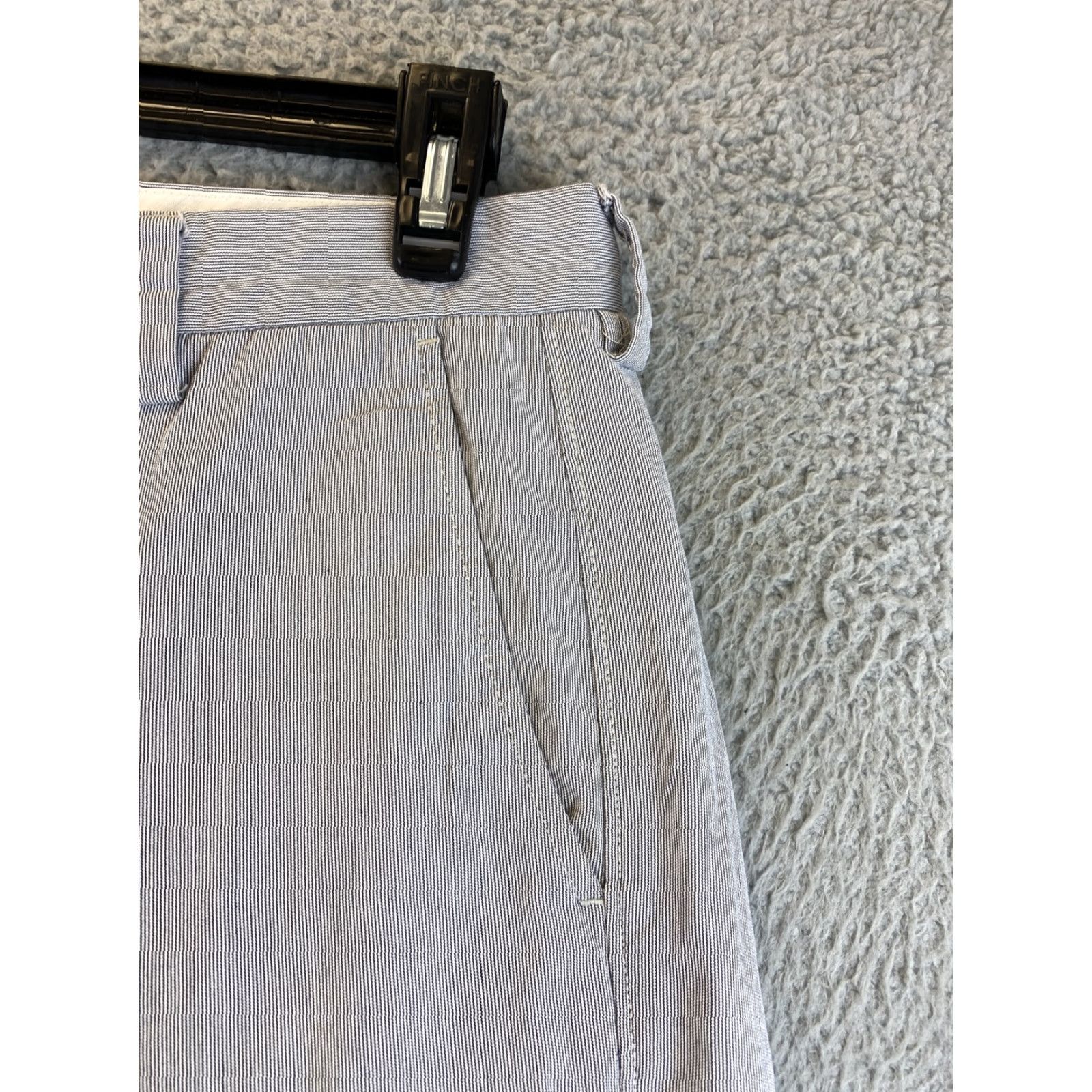J.Crew JCrew Shorts Men 33 Bermuda Cotton Striped Inseam 9in Gray Blue 90s Casual Mens Size US 33 - 2 Thumbnail