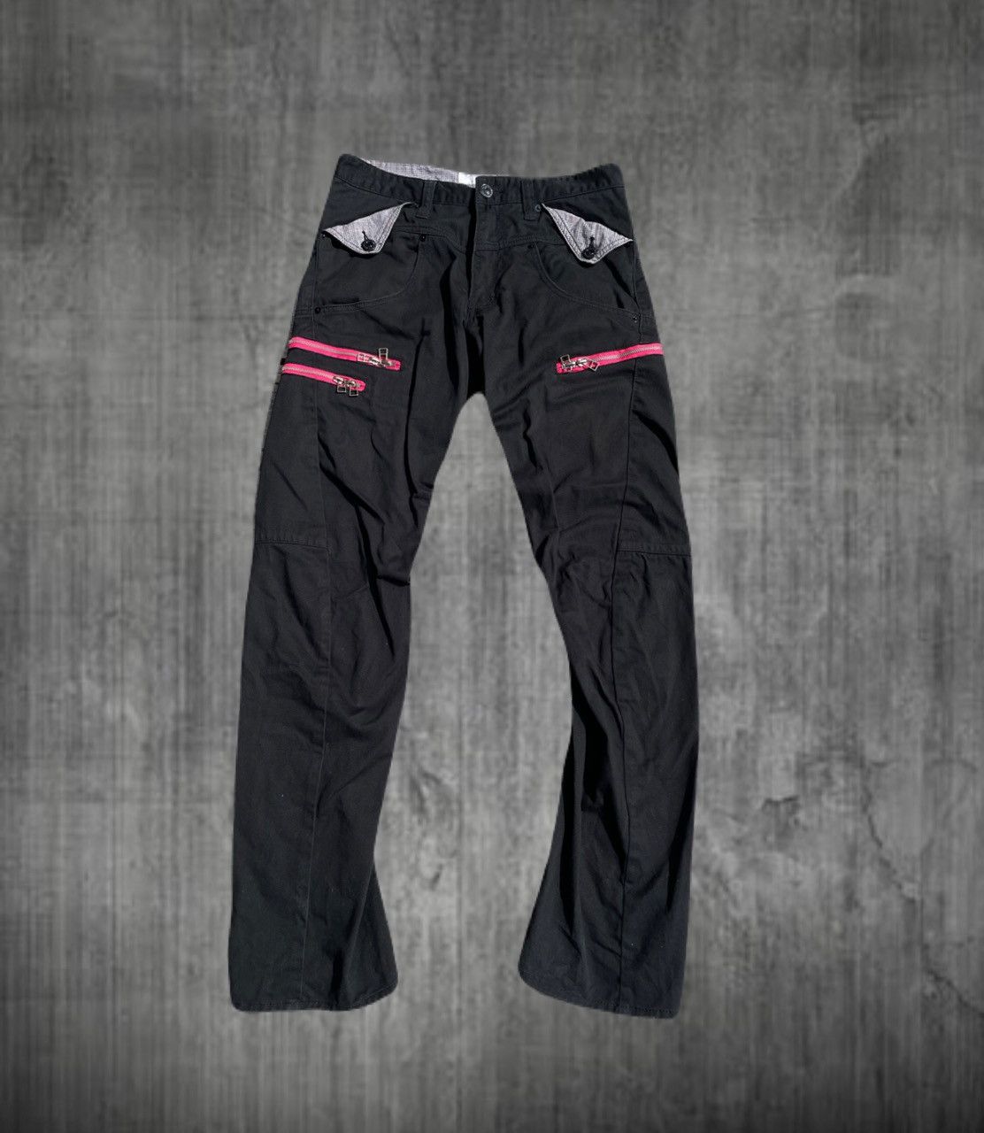 If Six Was Nine 2000s Japanese archive Vkei Articulated Panel Zip Pants Y2K Size US 30 / EU 46 - 1 Thumbnail