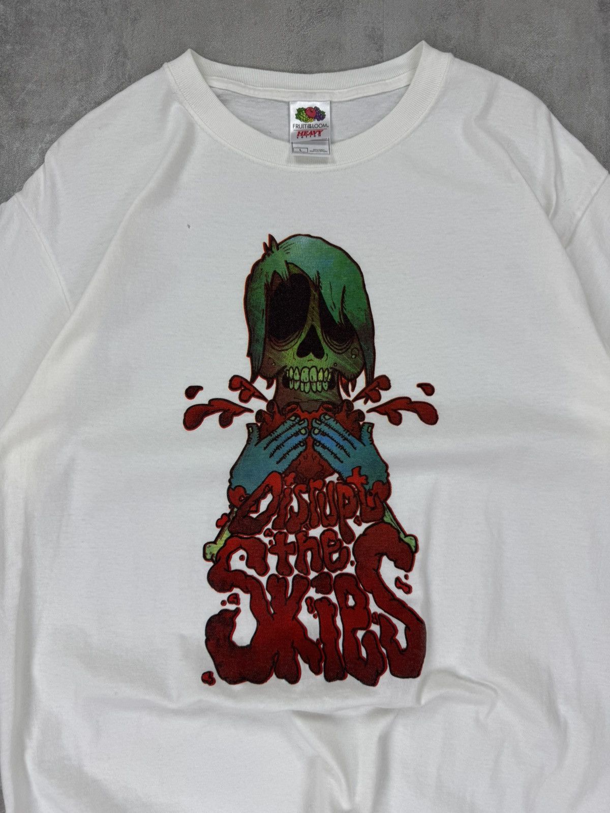 Fruit Of The Loom × Vintage FRUIT of the LOOM Disrupt the Skies T-shirt Mens size Large Size US L / EU 52-54 / 3 - 2 Thumbnail