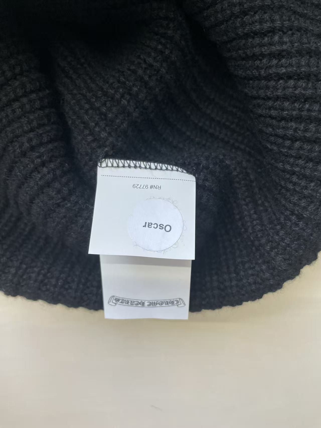 Chrome Hearts Chrome Hearts Black Cashmere Star Leather Patch Beanie Size ONE SIZE - 8 Thumbnail