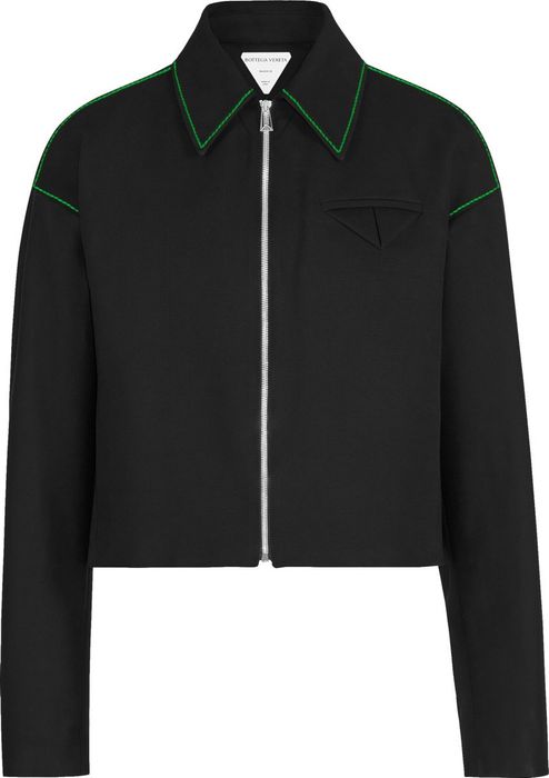 Bottega Veneta Bottega Veneta cropped green stitch jacket | Grailed