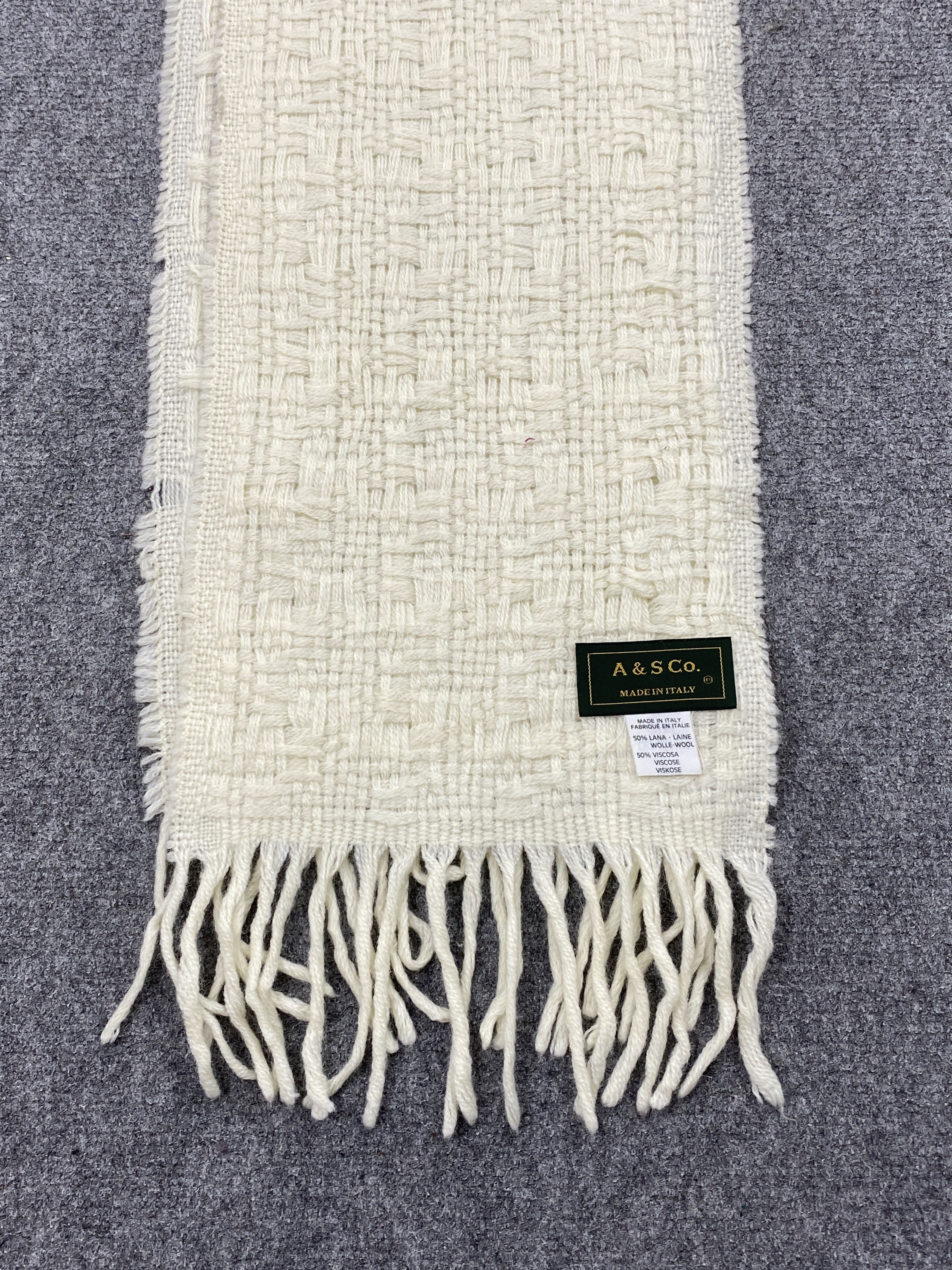 Vintage Vintage A&S Co. Knitted Scarf / Muffler / Neckwear - SC0043 Size ONE SIZE - 11 Thumbnail