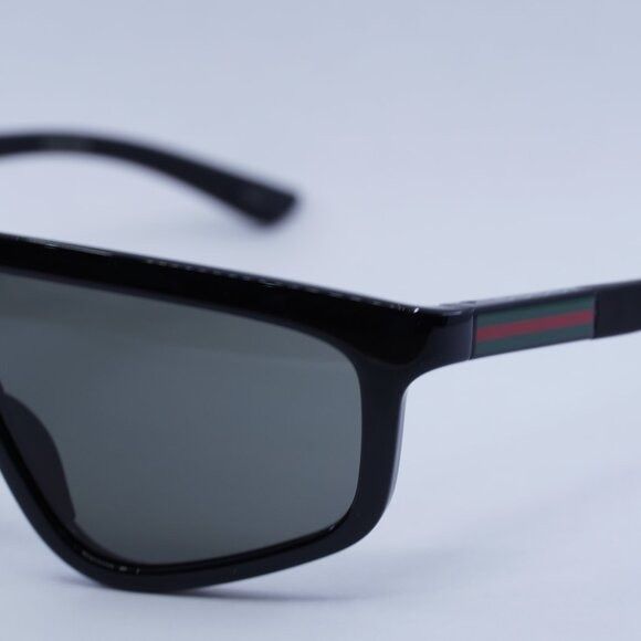 Gucci 🕶️ New Gucci GG1736S 001 Sunglasses - Shiny Solid Black Size ONE SIZE - 3 Thumbnail