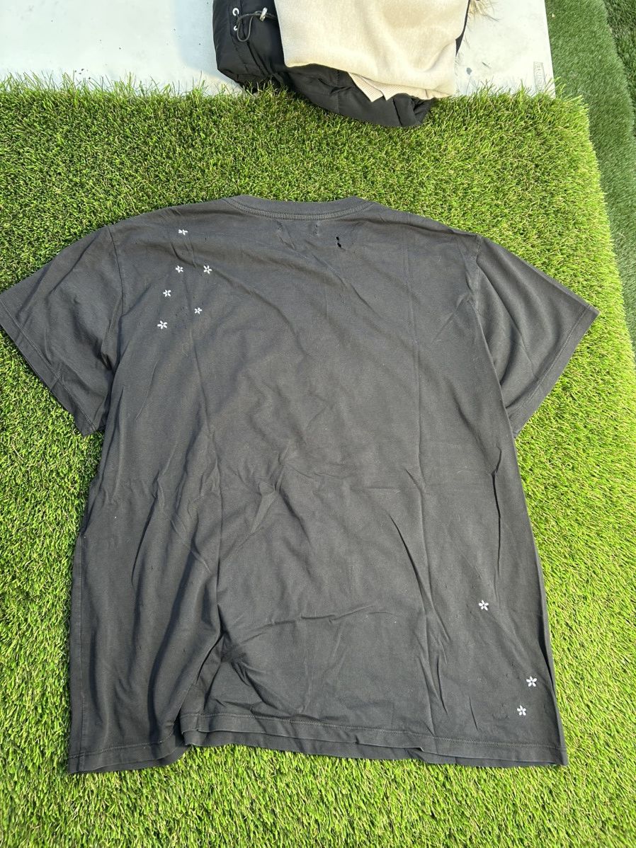 Amiri Amiri Distressed Basketball Family Day Black Tee Size US XXL / EU 58 / 5 - 6 Thumbnail