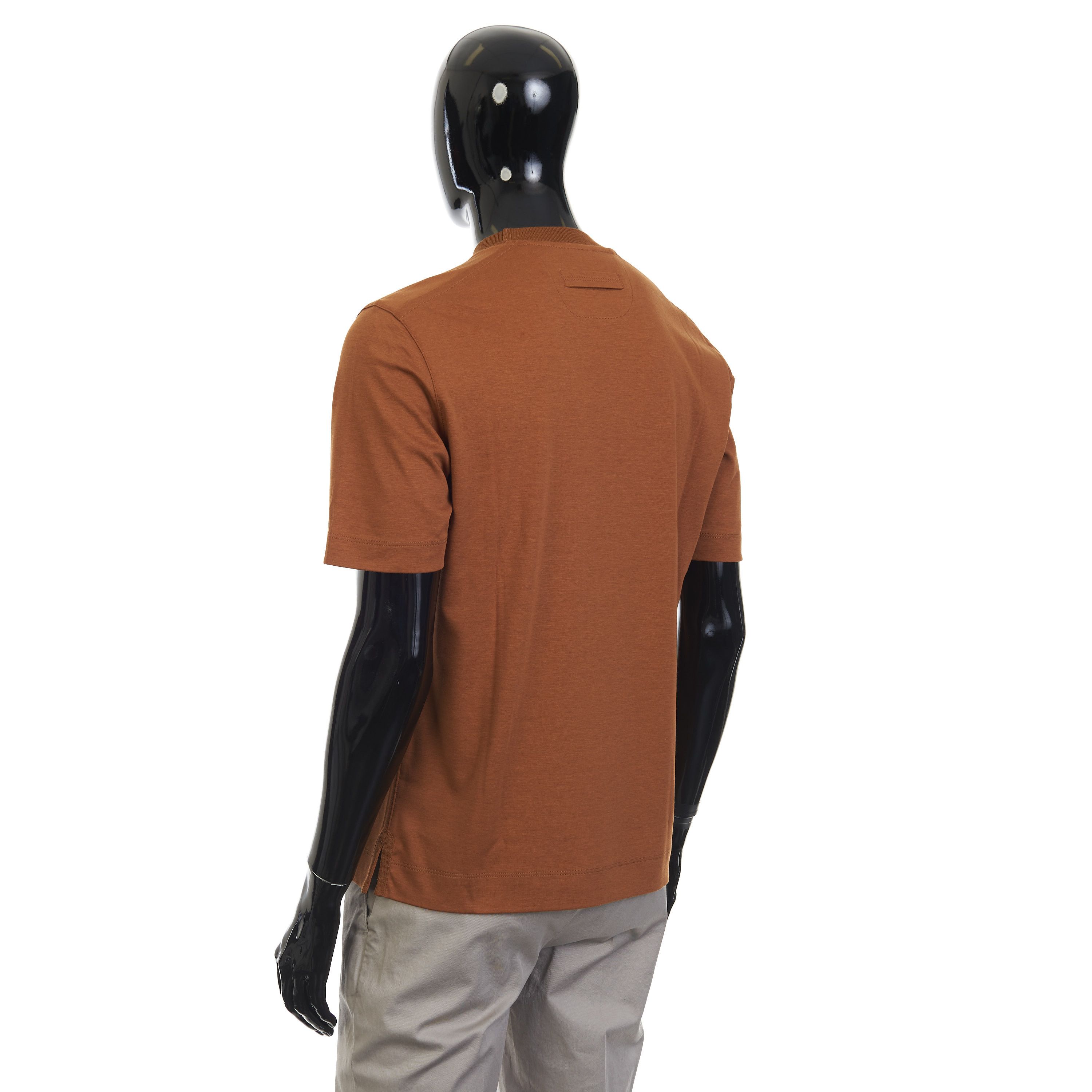 Ermenegildo Zegna Dark Foliage Silk & Cotton Crewneck Tshirt Size 52 Size US L / EU 52-54 / 3 - 4 Thumbnail
