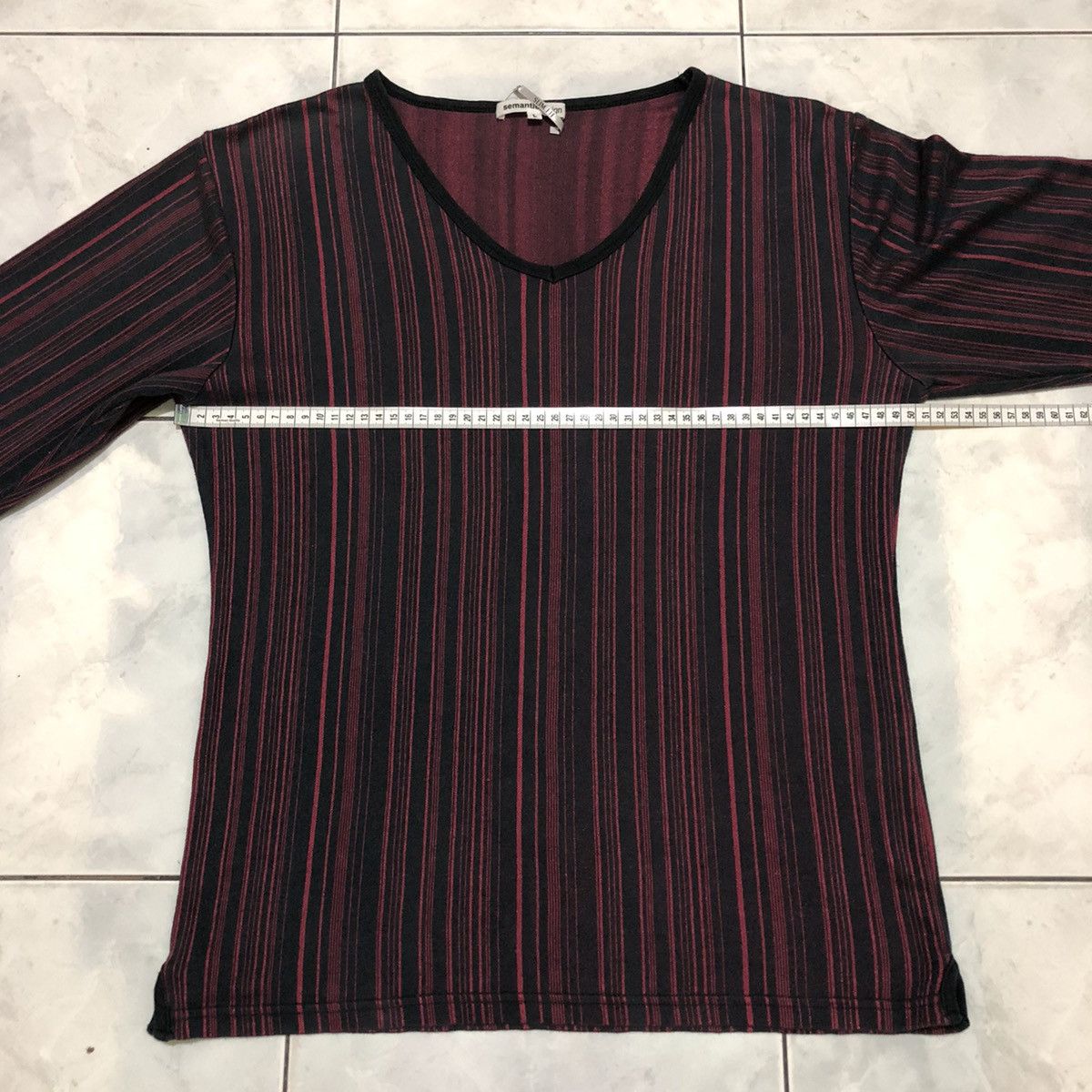 semanticdesign Semantic Design Slim Fit Long Sleeve Stripes Japanese Style Size L / US 10 / IT 46 - 13 Thumbnail