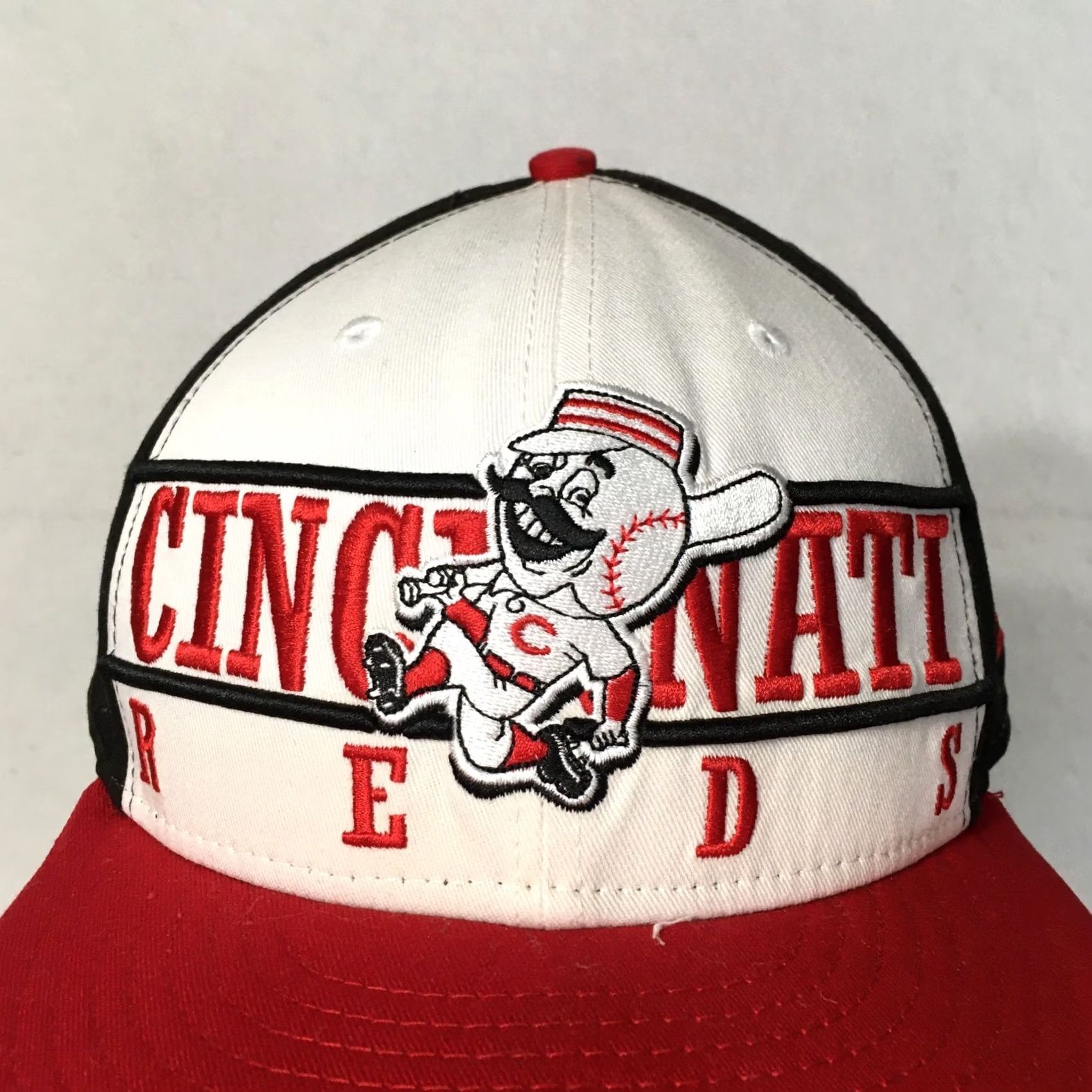 New Era Cincinnati Reds Hat New Era MLB Baseball Cap Mens Adjustable Red Canvas Solid Pattern Sports Baseball Cap Mens Size ONE SIZE - 3 Thumbnail