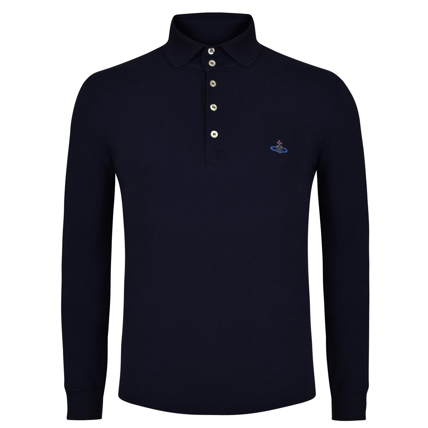 Vivienne Westwood o1g2r1mq0526 Plain Cotton Polo Shirt in Navy Size US XS / EU 42 / 0 - 1 Thumbnail
