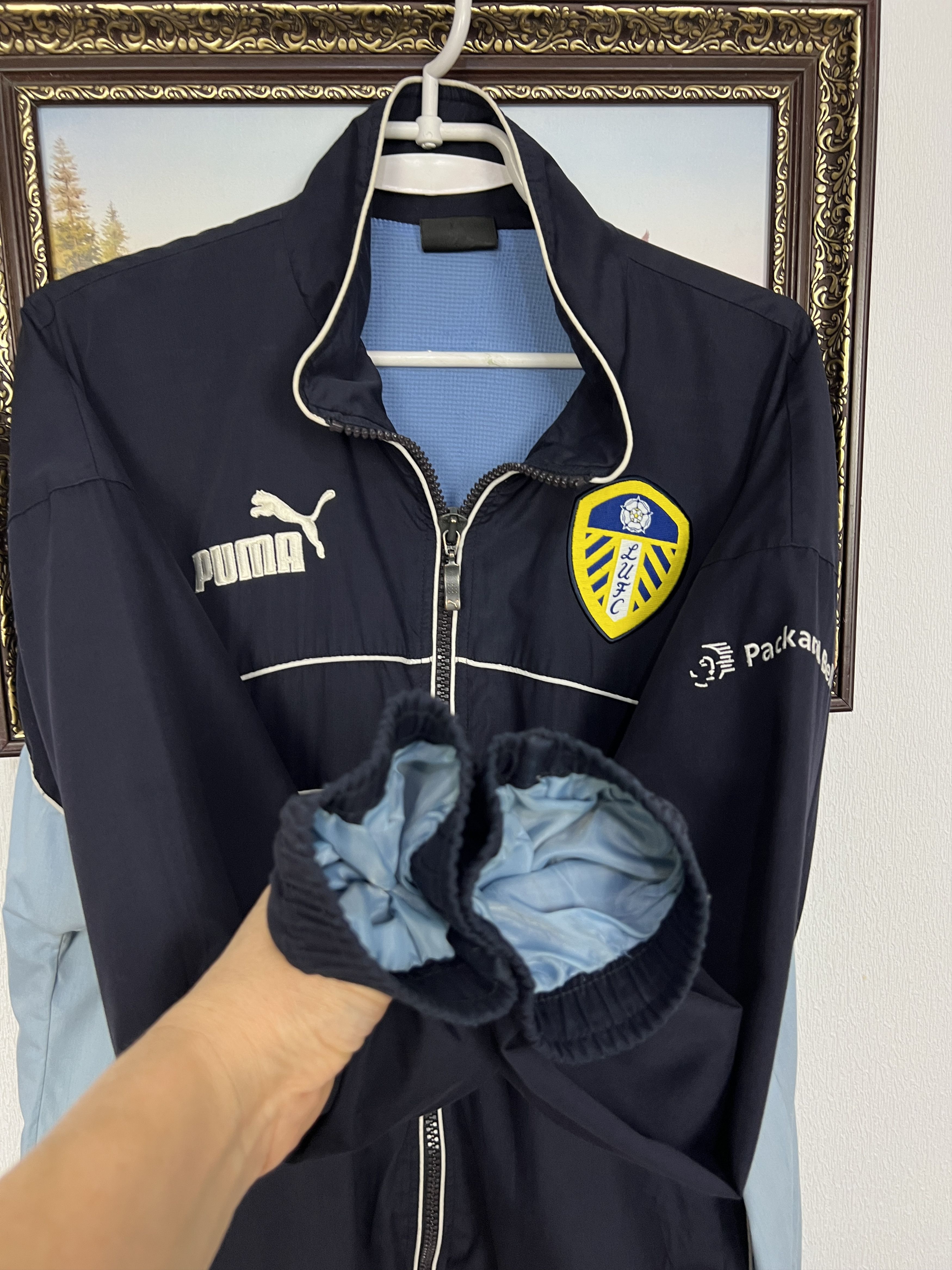 Puma Vintage Puma Leeds United Football Jacket Soccer Track Top Size US M / EU 48-50 / 2 - 6 Thumbnail